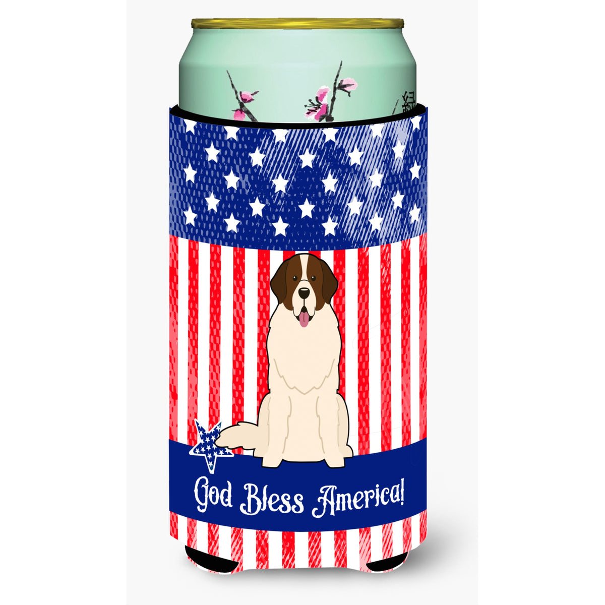 Caroline'S Treasures Bb3022Tbc Patriotic Usa Moscow Watchdog Tall Boy Hugger Cold-Beverage-Koozies, Multicolor