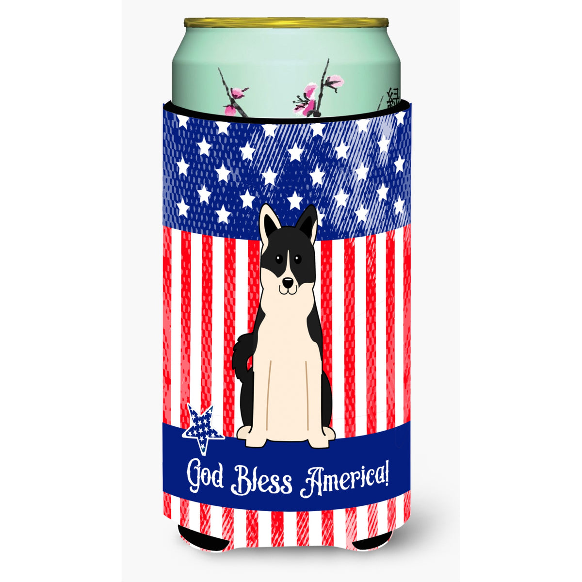 Caroline'S Treasures Bb3024Tbc Usa Russo-European Laika Spitz Tall Boy Hugger Cold-Beverage-Koozies, Multicolor