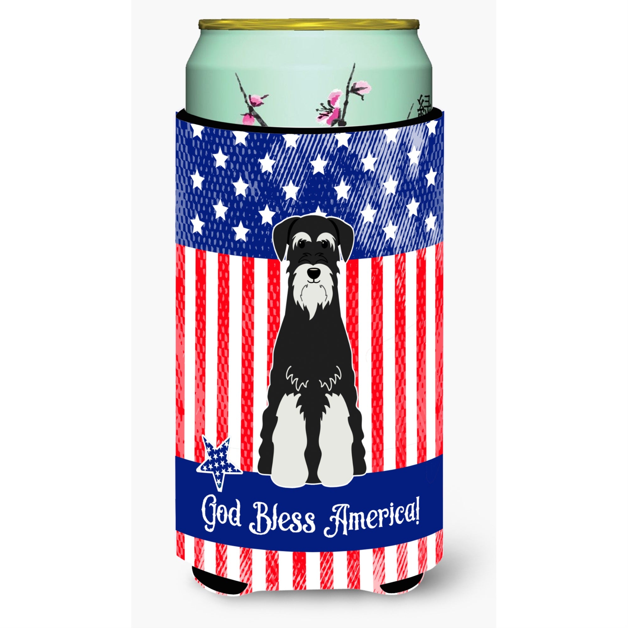 Caroline'S Treasures Bb3028Tbc Usa Standard Schnauzer Salt And Pepper Tall Boy Hugger Cold-Beverage-Koozies, Multicolor