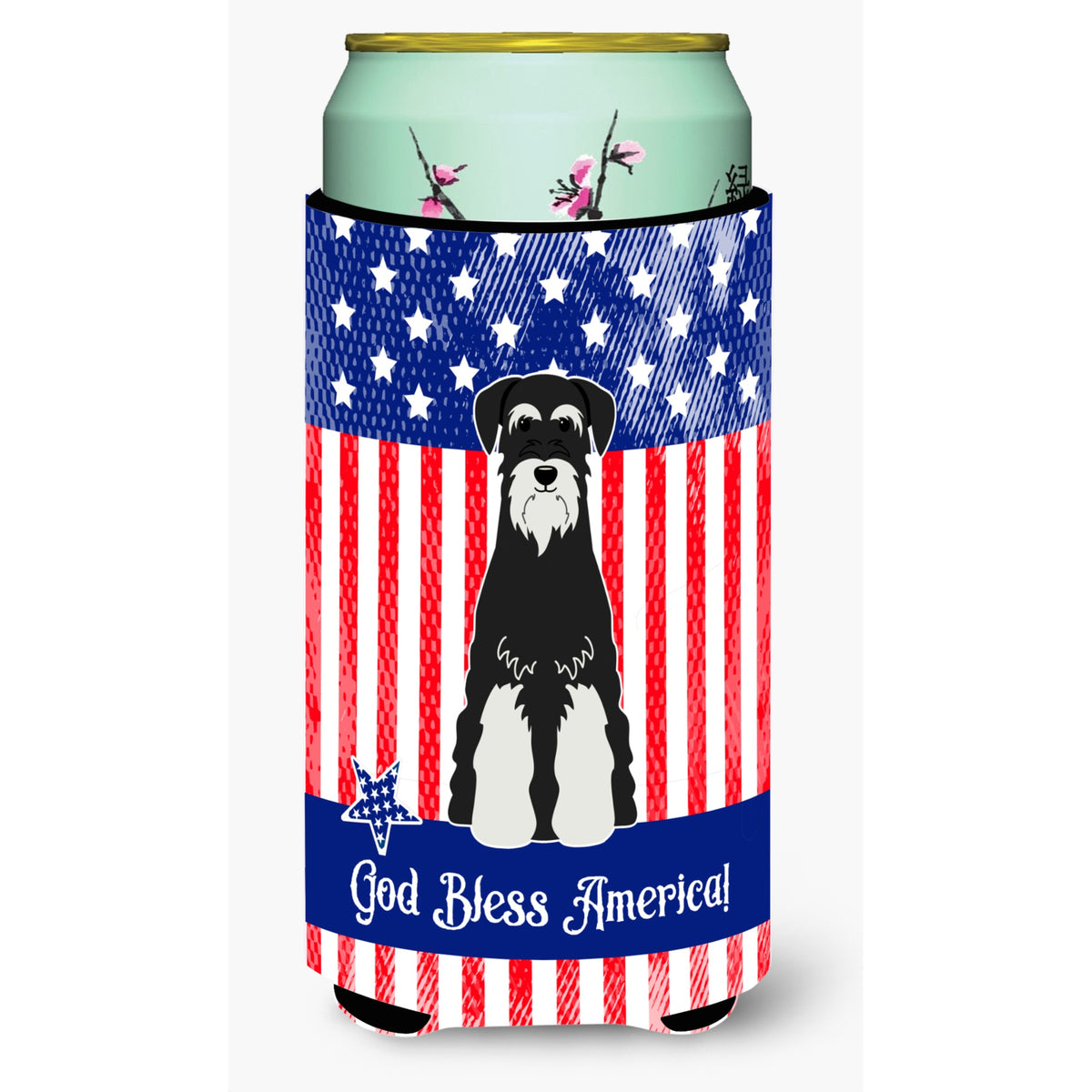 Caroline'S Treasures Bb3028Tbc Usa Standard Schnauzer Salt And Pepper Tall Boy Hugger Cold-Beverage-Koozies, Multicolor
