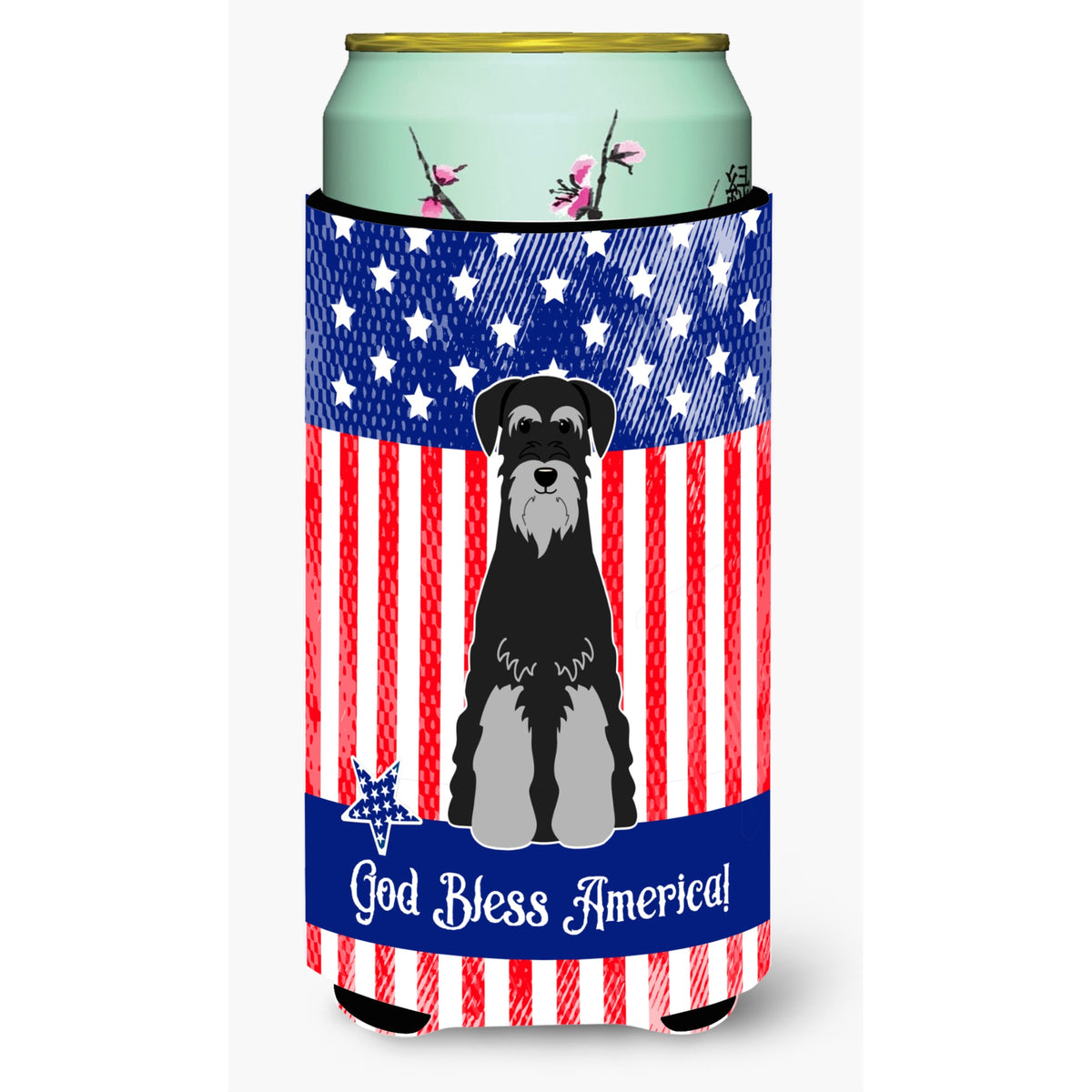 Caroline'S Treasures Bb3029Tbc Usa Standard Schnauzer Black Grey Tall Boy Hugger Cold-Beverage-Koozies, Multicolor