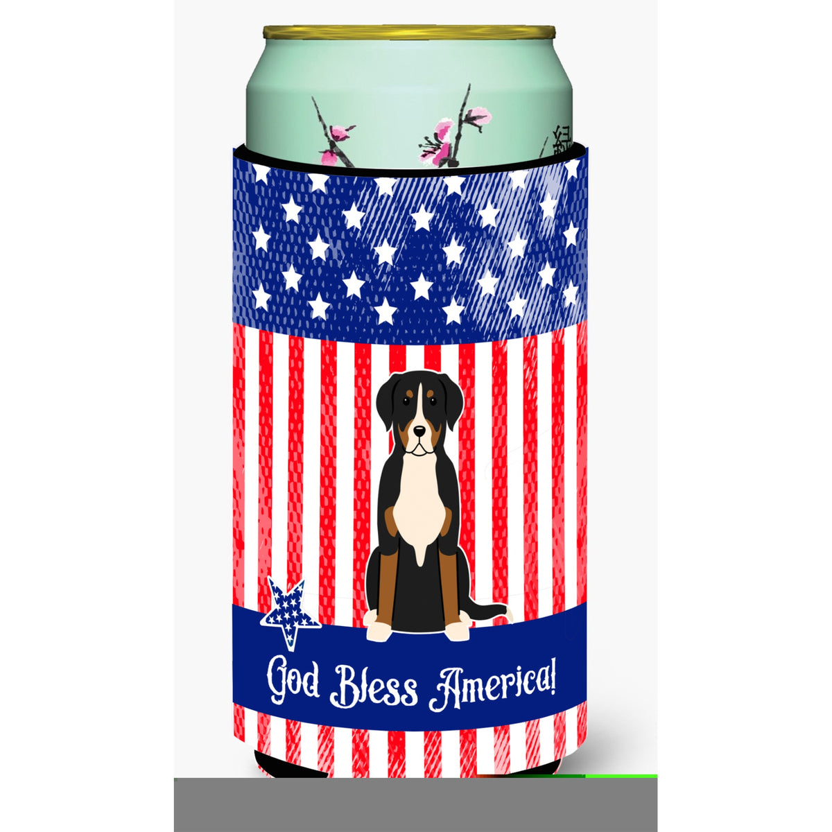 Caroline'S Treasures Bb3032Tbc Usa Greater Swiss Mountain Dog Tall Boy Hugger Cold-Beverage-Koozies, Multicolor