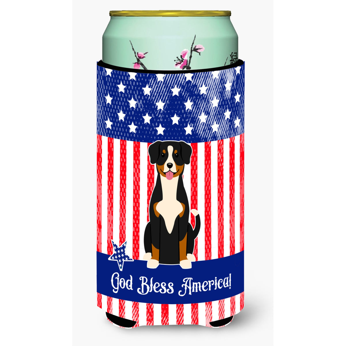 Caroline'S Treasures Bb3033Tbc Patriotic Usa Entlebucher Tall Boy Hugger Cold-Beverage-Koozies, Multicolor