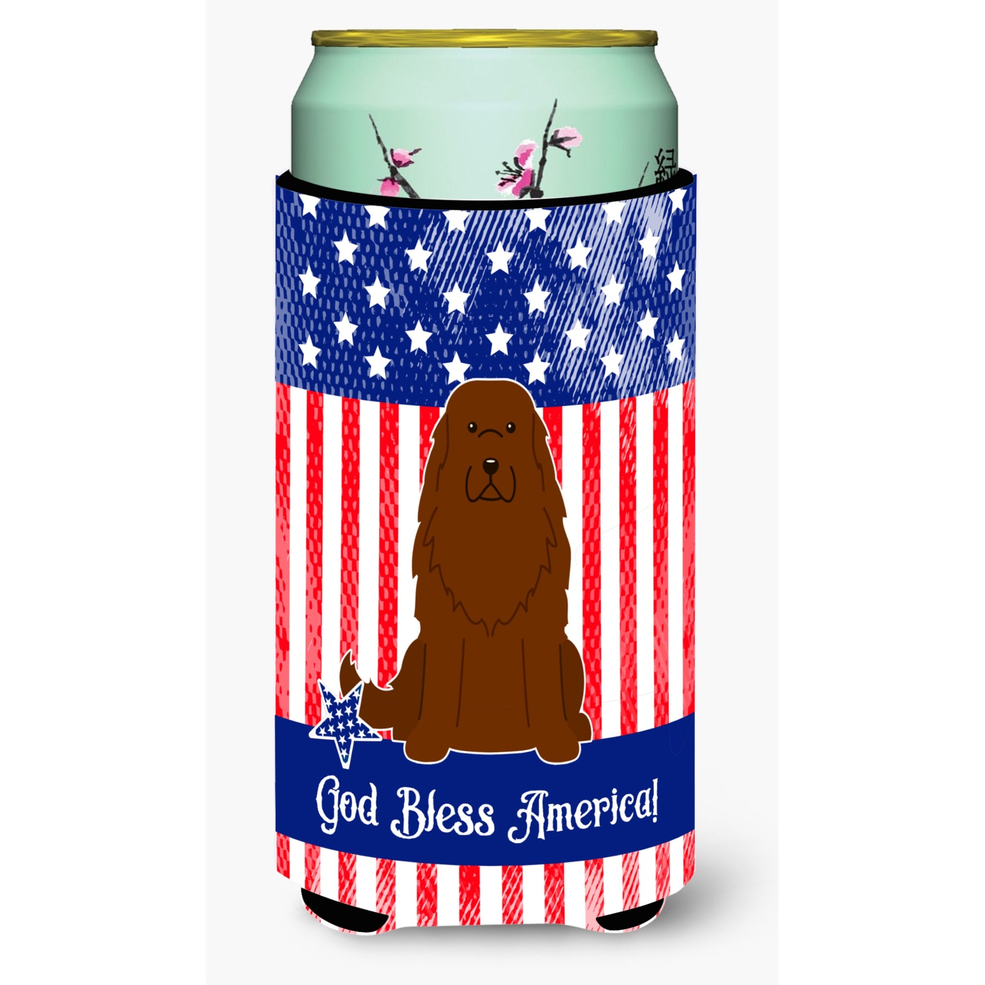 Caroline'S Treasures Bb3045Tbc Usa Caucasian Shepherd Dog Tall Boy Hugger Cold-Beverage-Koozies, Multicolor