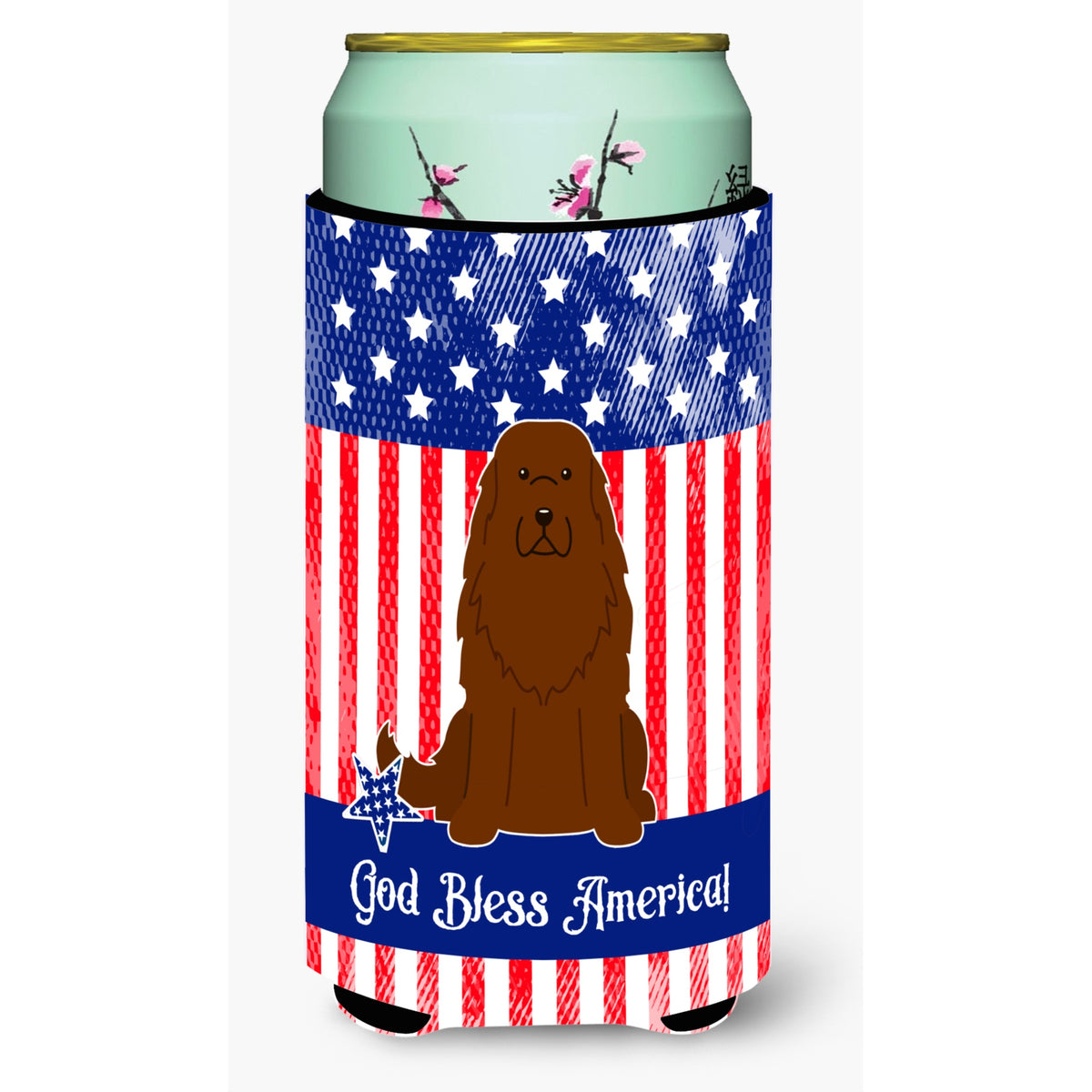 Caroline'S Treasures Bb3045Tbc Usa Caucasian Shepherd Dog Tall Boy Hugger Cold-Beverage-Koozies, Multicolor