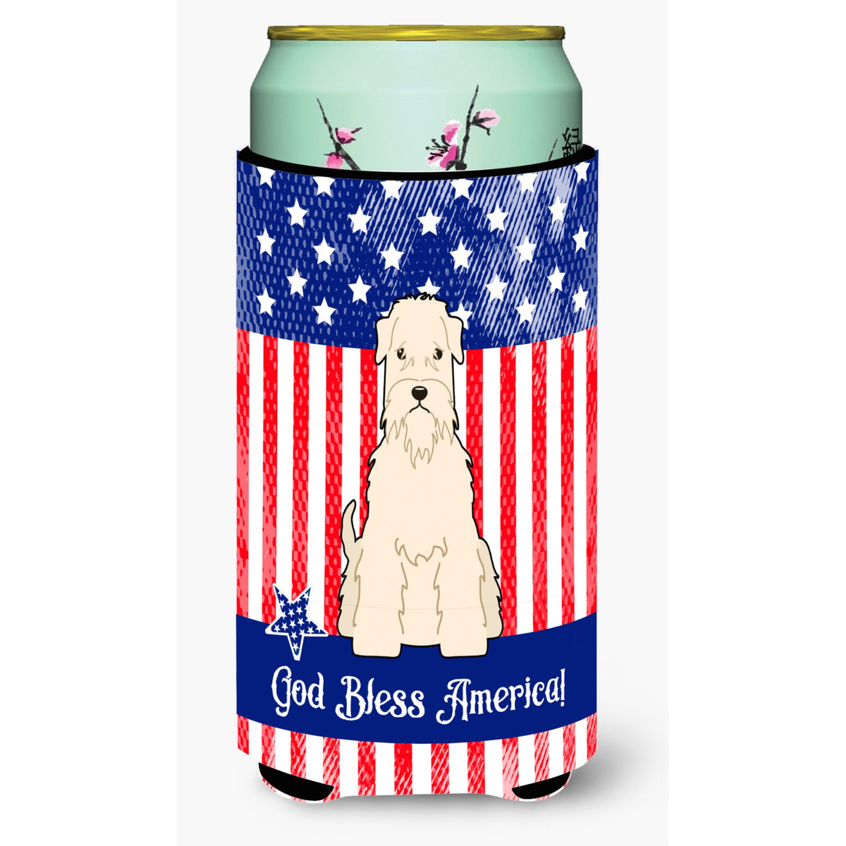 Caroline'S Treasures Bb3056Tbc Usa Soft Coated Wheaten Terrier Tall Boy Hugger Cold-Beverage-Koozies, Multicolor