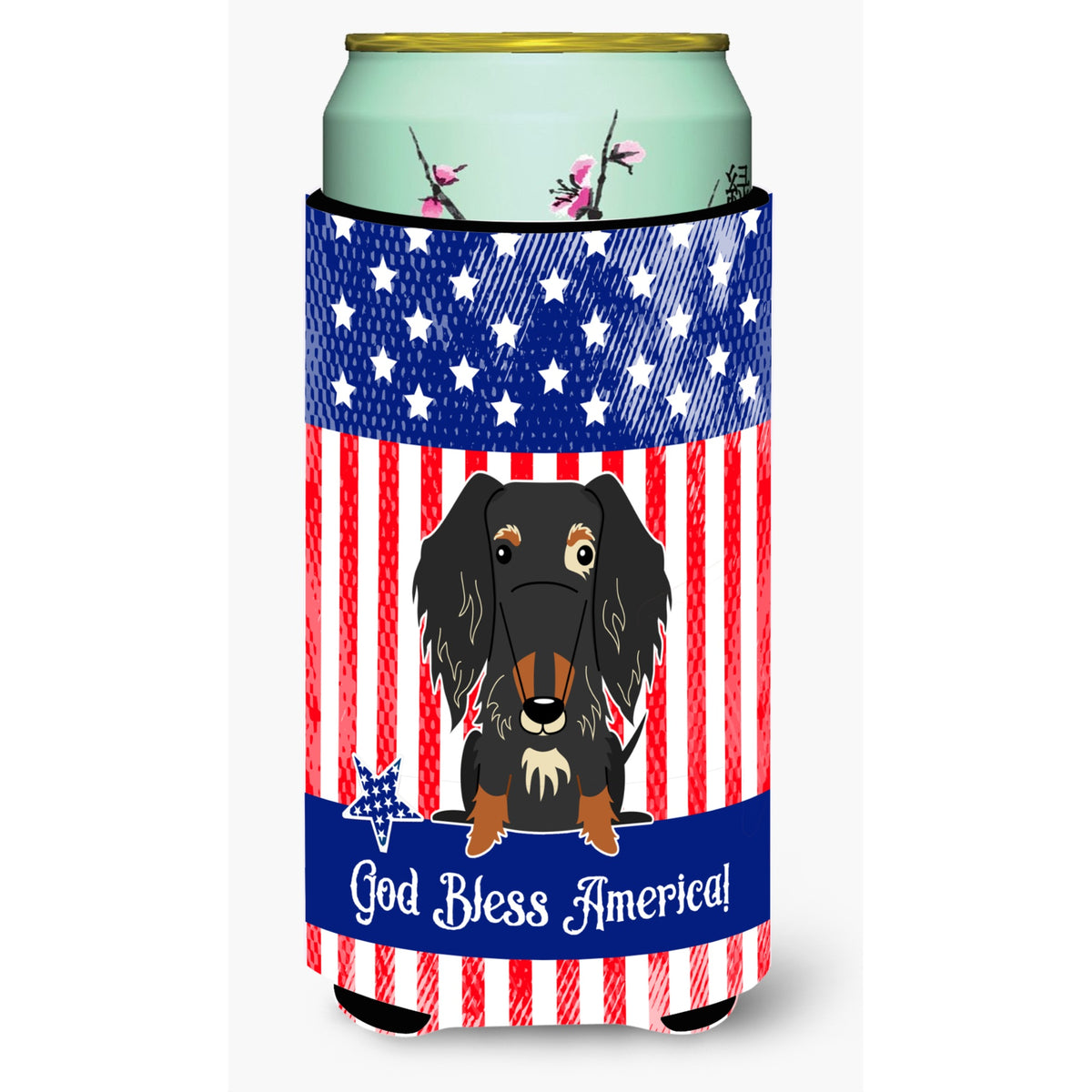 Caroline'S Treasures Bb3123Tbc Usa Wire Haired Dachshund Dapple Tall Boy Hugger Cold-Beverage-Koozies, Multicolor