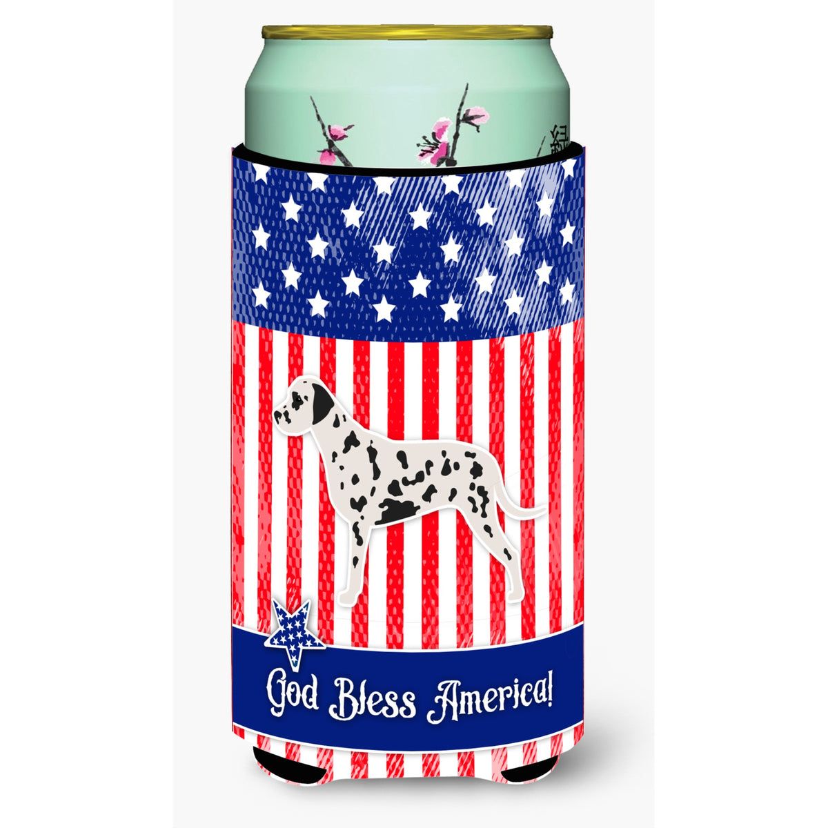 Caroline'S Treasures Usa Patriotic Dalmatian Tall Boy Beverage Insulator Hugger, Multicolor