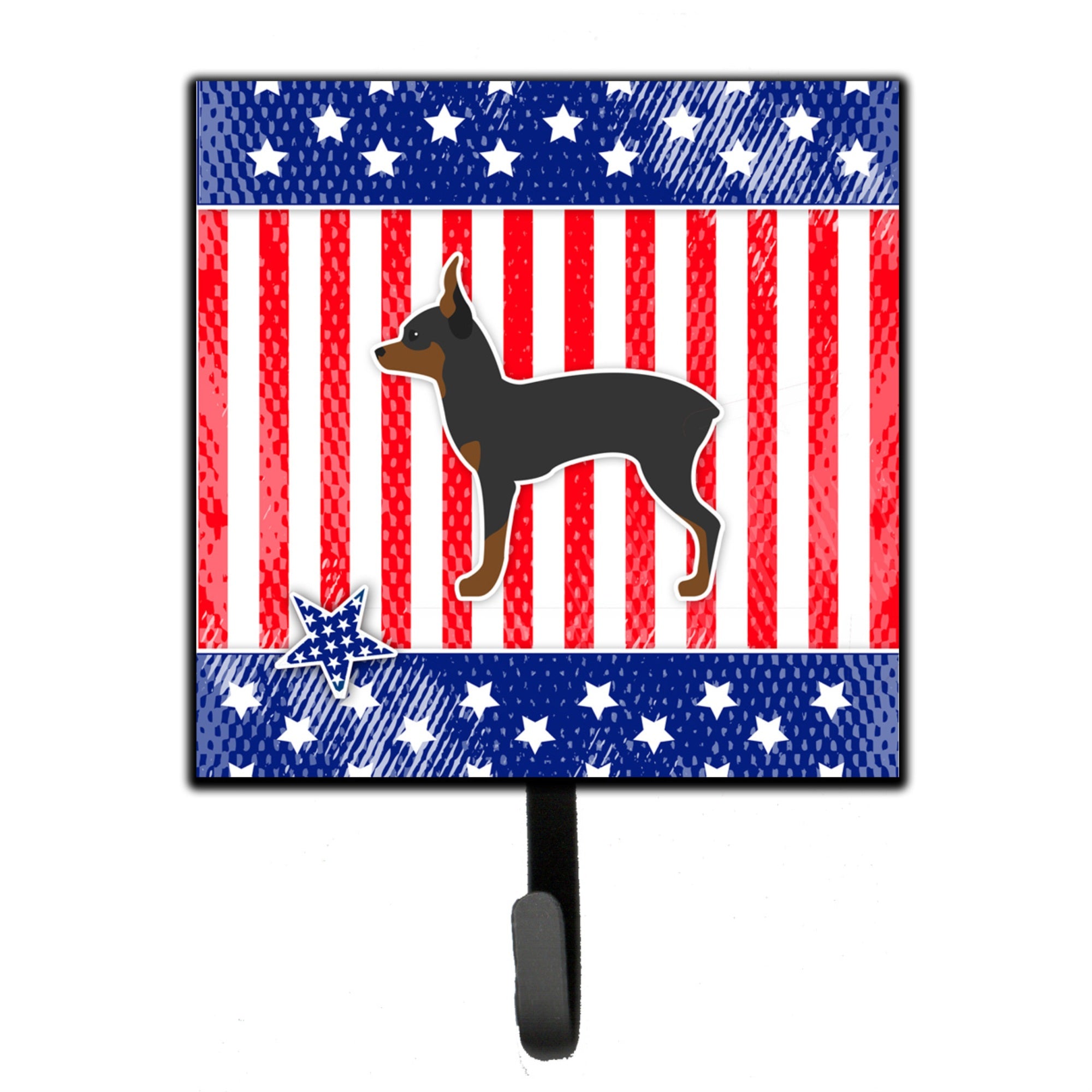Caroline'S Treasures Usa Patriotic Toy Fox Terrier Leash Or Key Holder Bb3287Sh4, Small, Multicolor