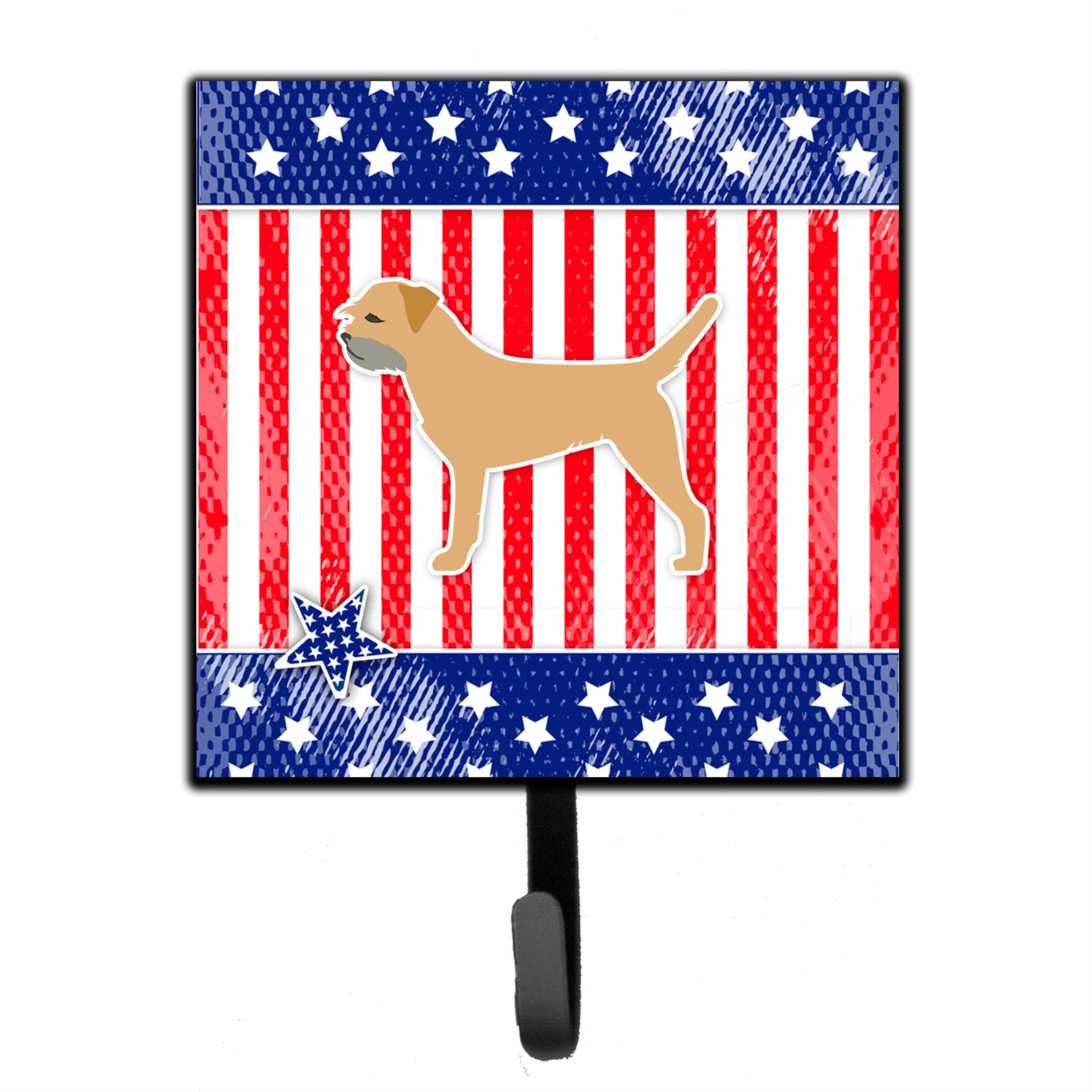 Caroline'S Treasures Usa Patriotic Border Terrier Leash Or Key Holder Bb3289Sh4, Small, Multicolor