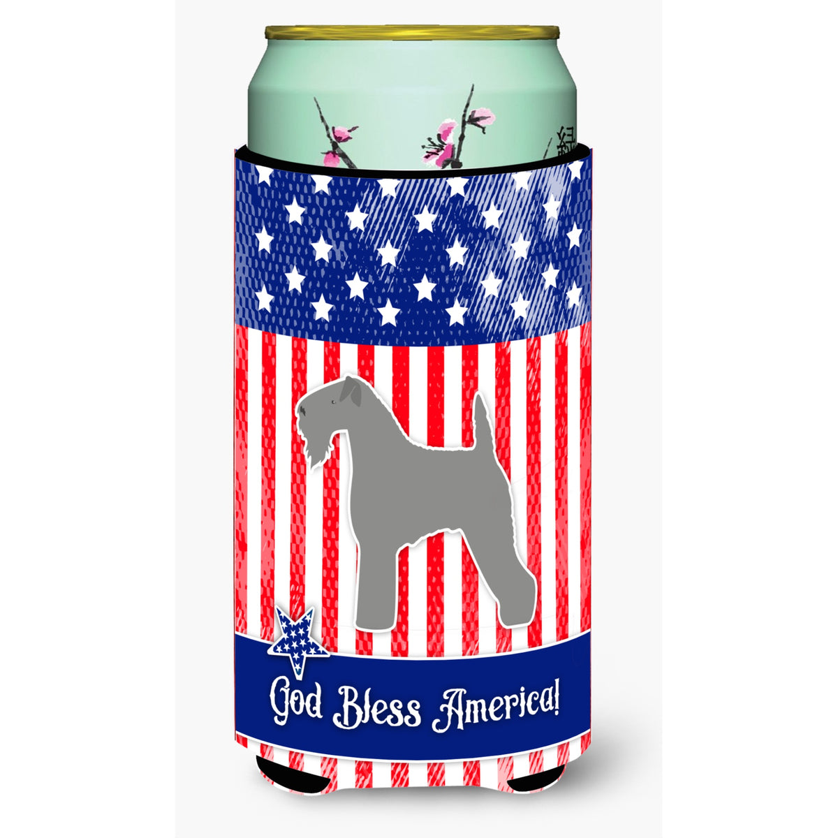 Caroline'S Treasures Usa Patriotic Kerry Blue Terrier Tall Boy Beverage Insulator Hugger, Multicolor