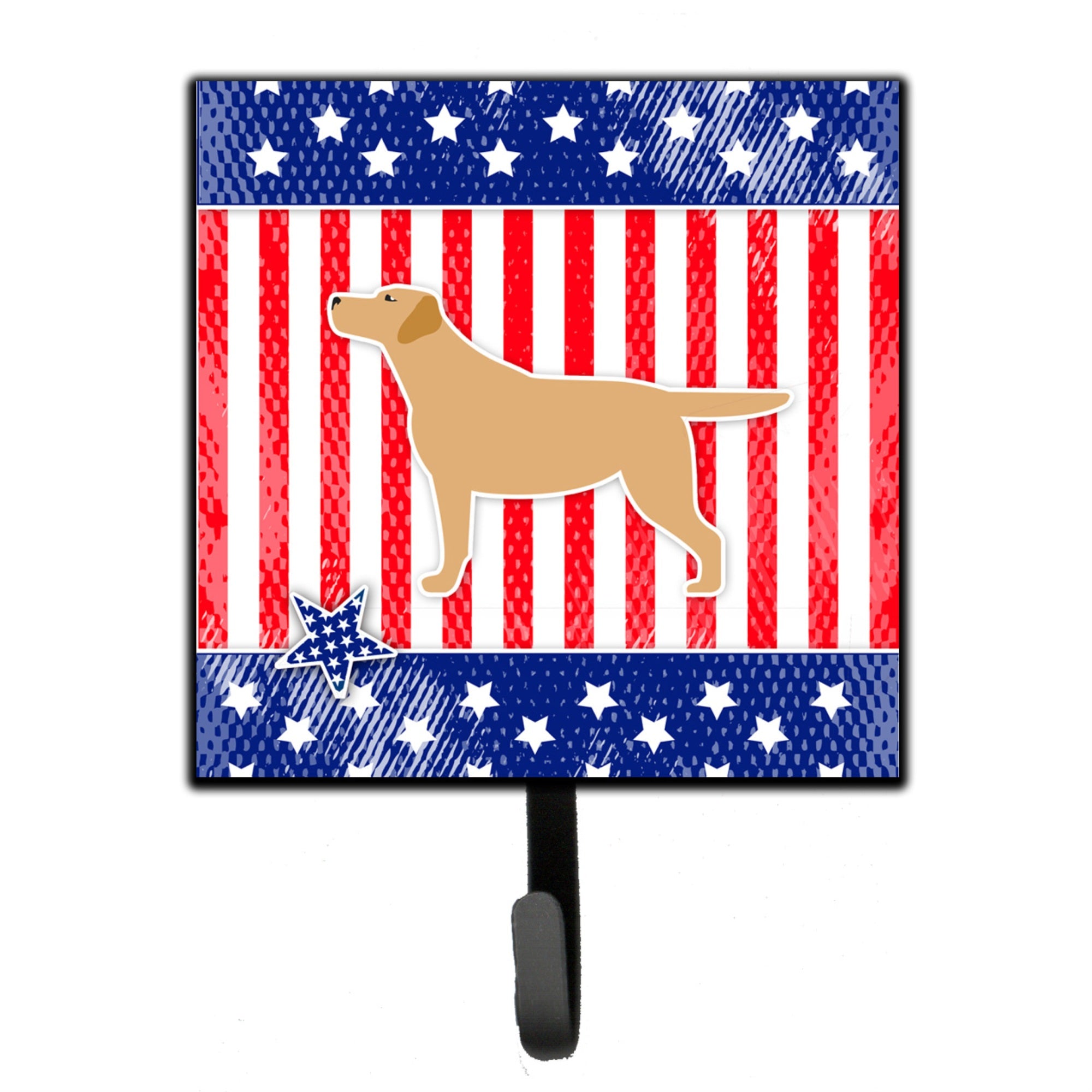 Caroline'S Treasures Usa Patriotic Yellow Labrador Retriever Leash Or Key Holder Bb3297Sh4, Small, Multicolor