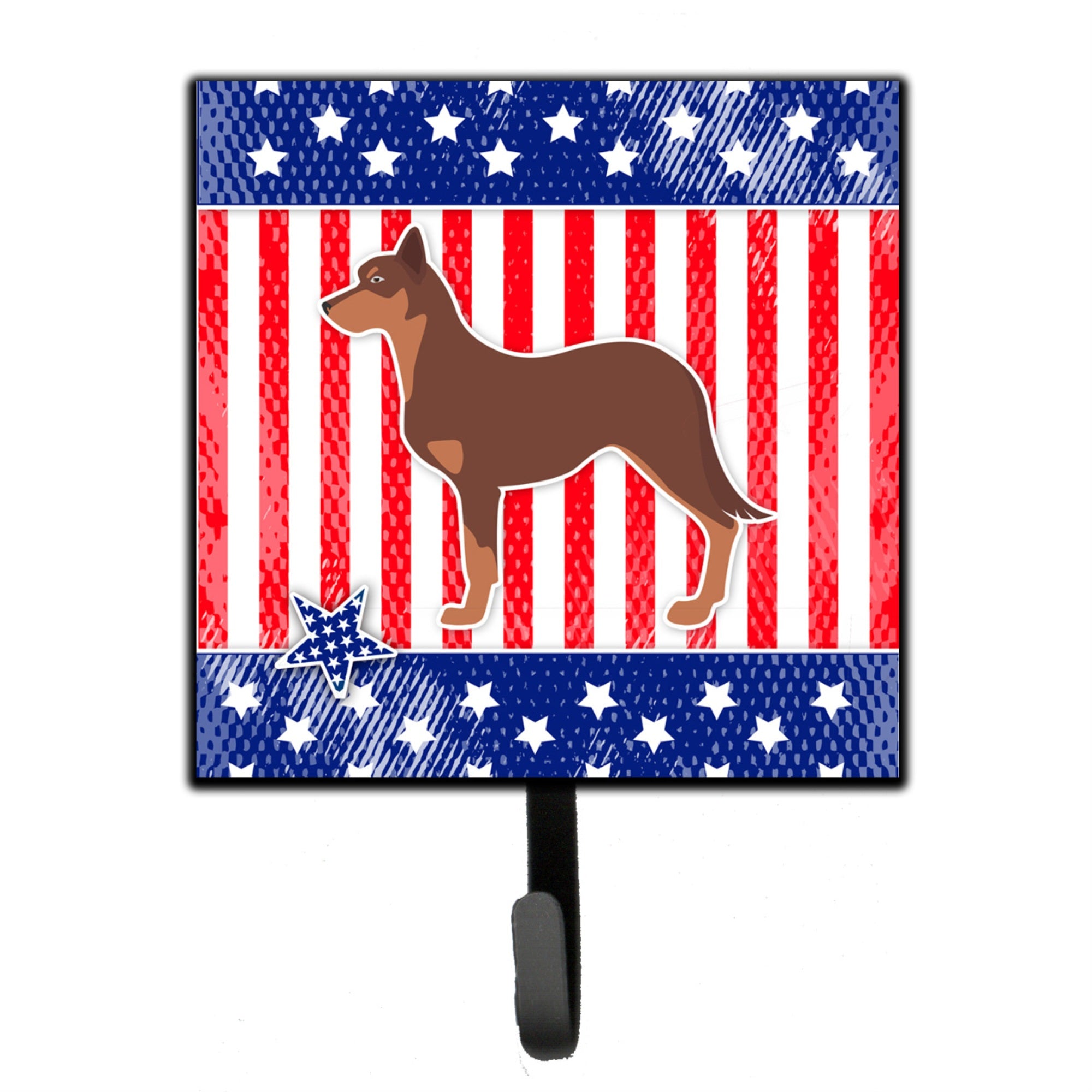 Caroline'S Treasures Usa Patriotic Australian Kelpie Dog Leash Or Key Holder Bb3329Sh4, Small, Multicolor