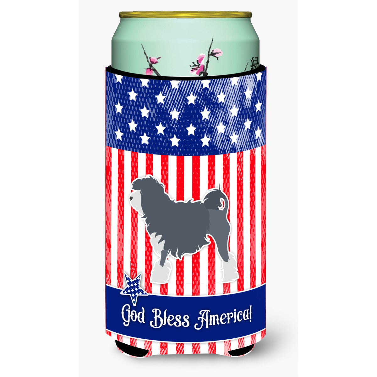Caroline'S Treasures Usa Patriotic Lowchen Beverage Insulator Hugger, Tall Boy, Multicolor