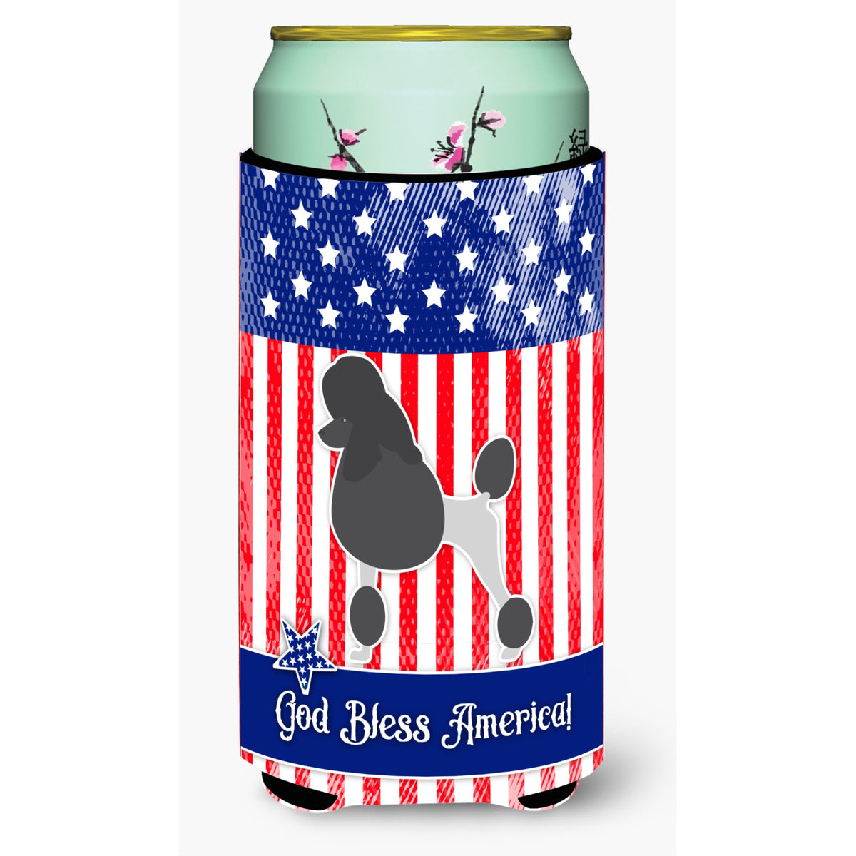 Caroline'S Treasures Usa Patriotic Poodle Beverage Insulator Hugger, Tall Boy, Multicolor