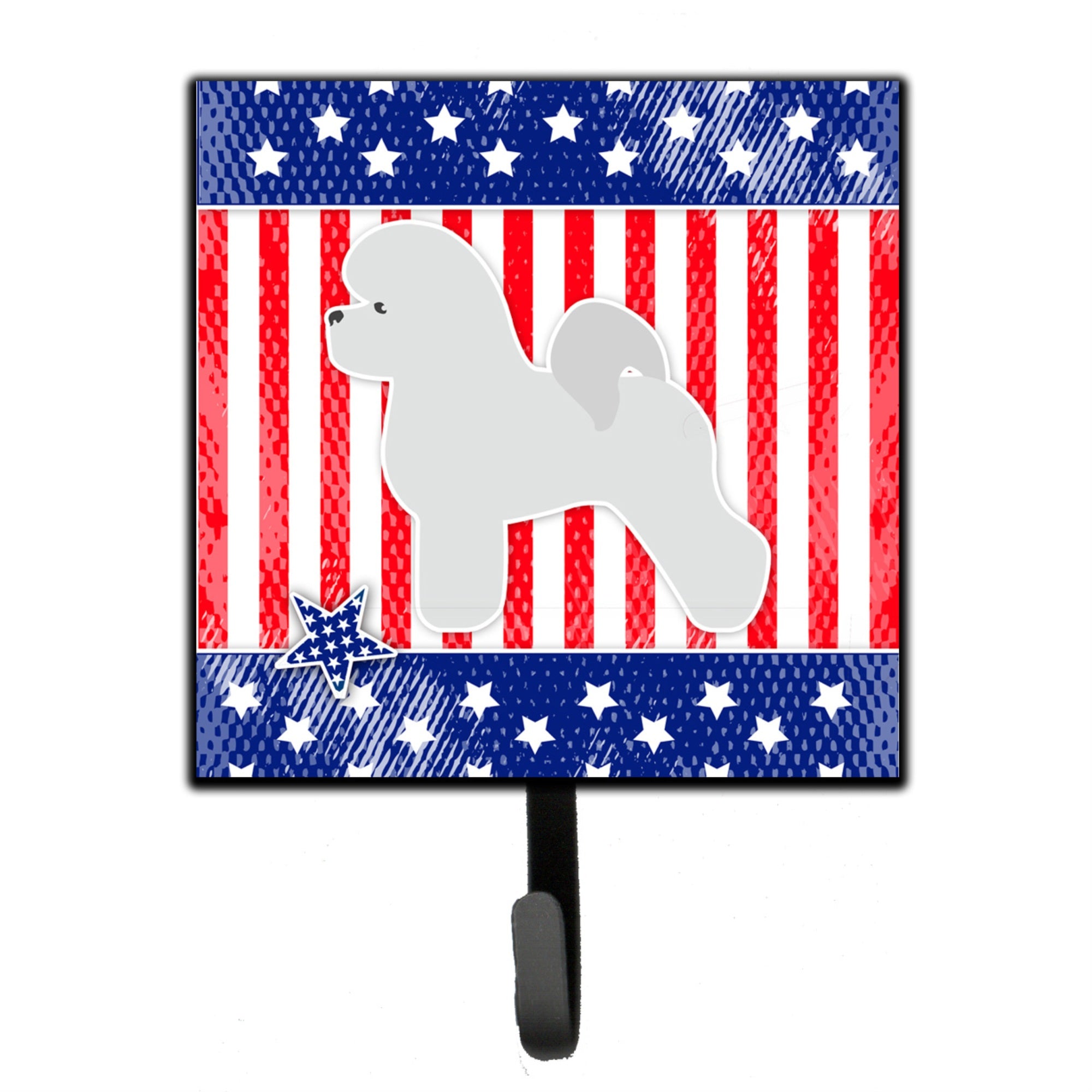 Caroline'S Treasures Usa Patriotic Bichon Frise Leash Or Key Holder Bb3345Sh4, Small, Multicolor