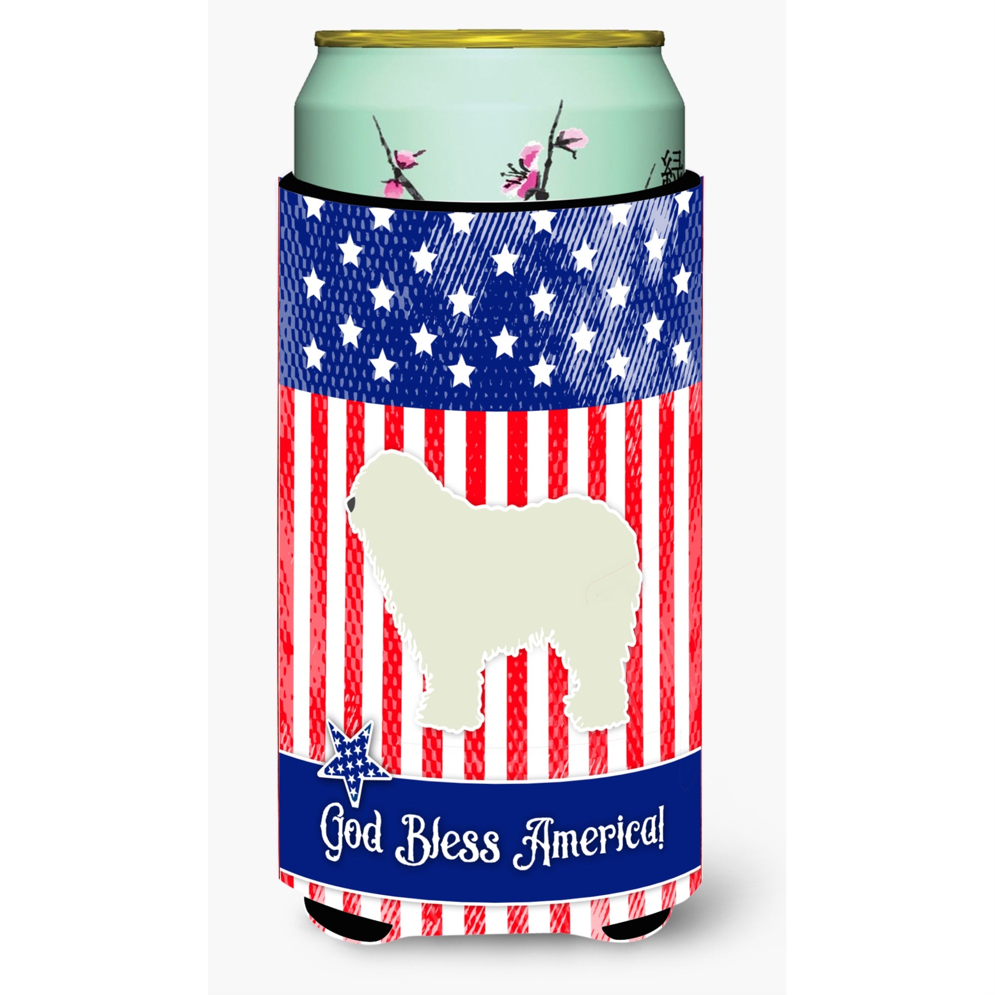 Caroline'S Treasures Usa Patriotic Komondor Beverage Insulator Hugger, Tall Boy, Multicolor