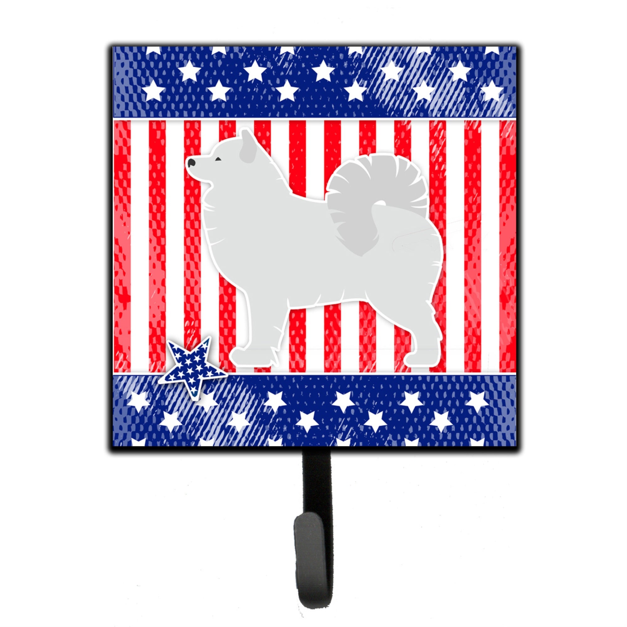 Caroline'S Treasures Usa Patriotic Samoyed Leash Or Key Holder Bb3359Sh4, Small, Multicolor