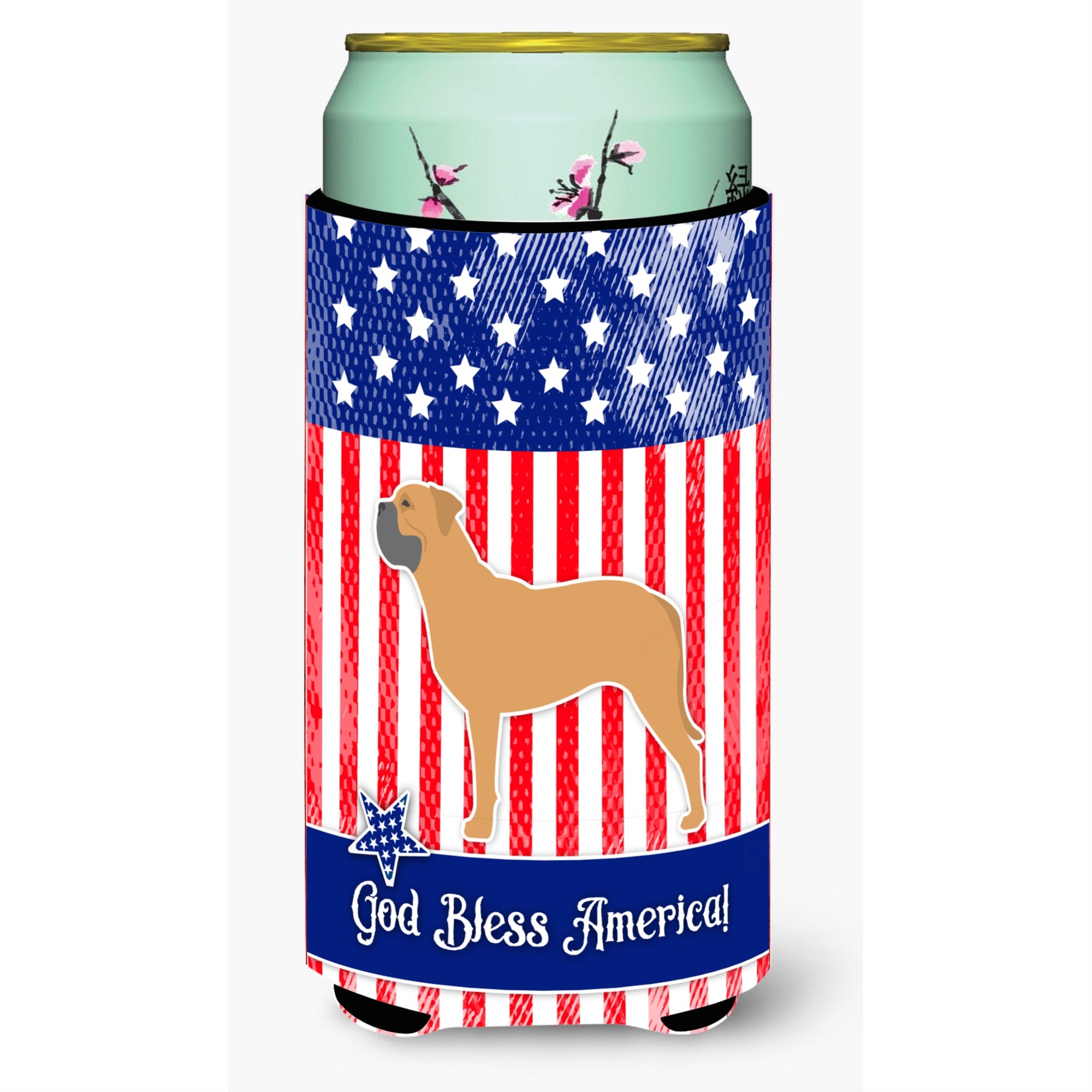 Caroline'S Treasures Usa Patriotic Bullmastiff Tall Boy Beverage Insulator Hugger, Multicolor