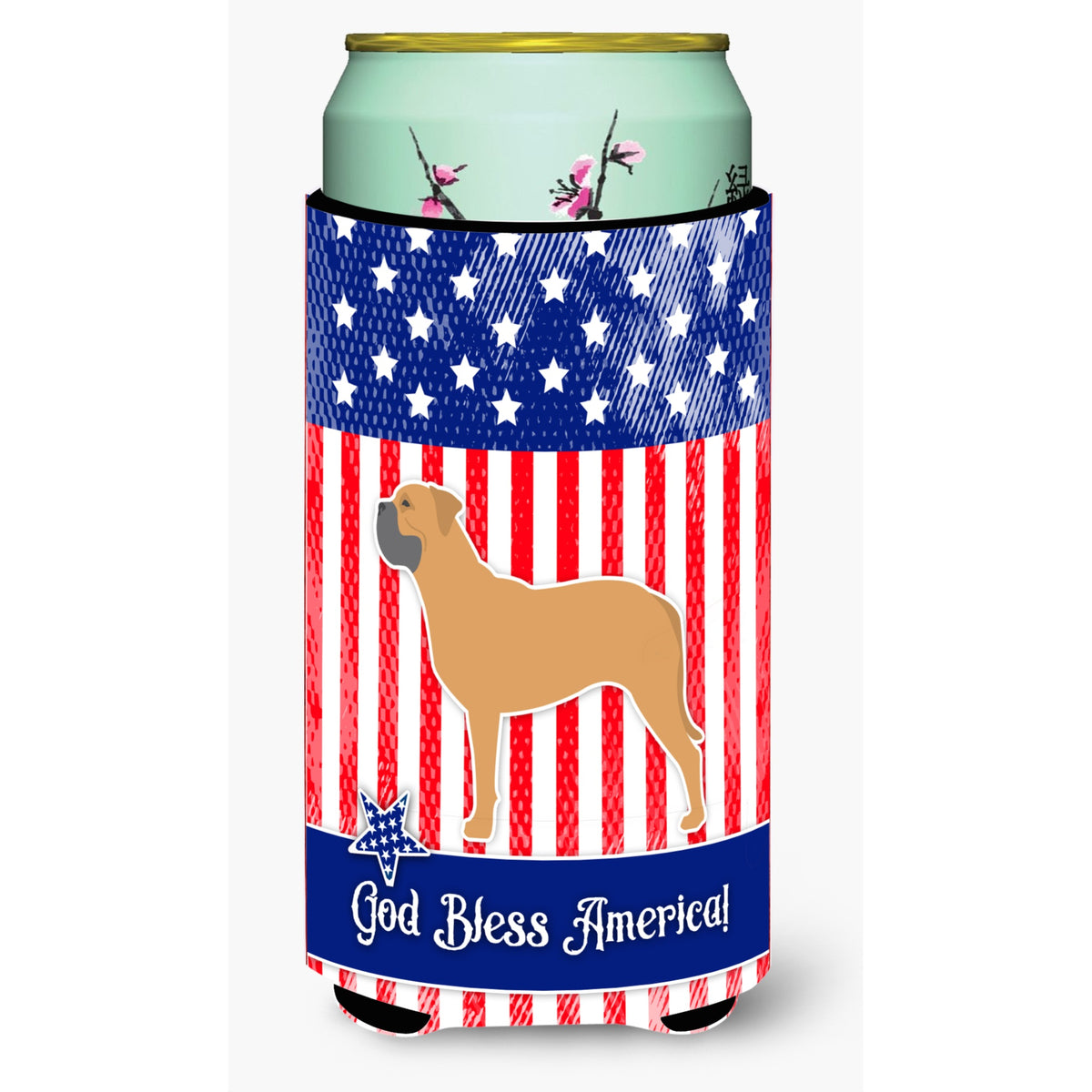 Caroline'S Treasures Usa Patriotic Bullmastiff Tall Boy Beverage Insulator Hugger, Multicolor