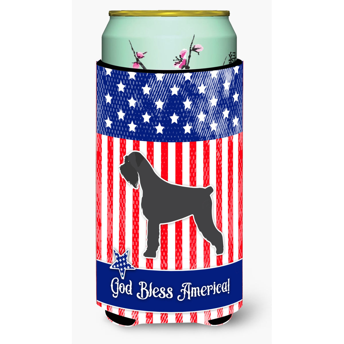 Caroline'S Treasures Usa Patriotic Giant Schnauzer Tall Boy Beverage Insulator Hugger, Multicolor
