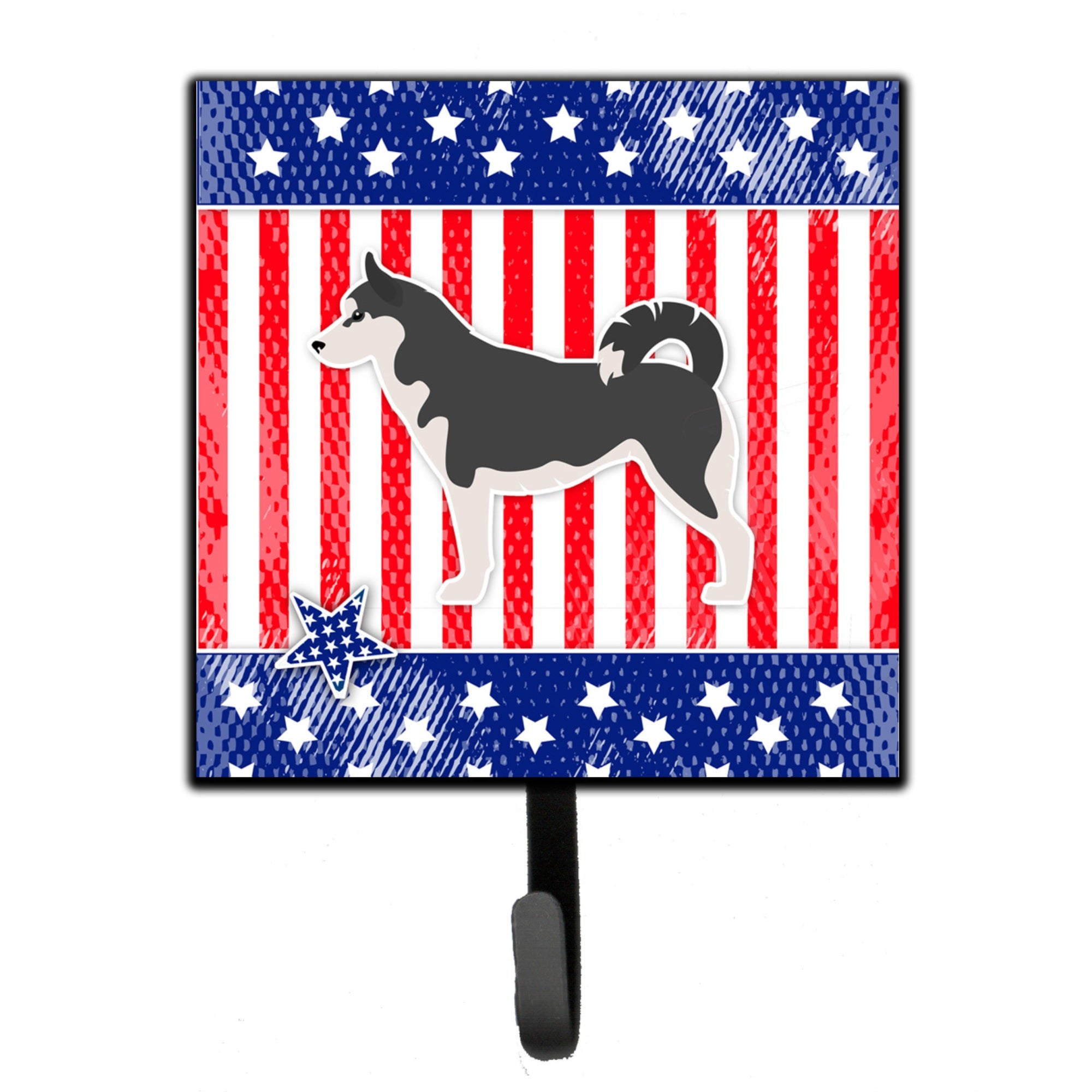 Caroline'S Treasures Usa Patriotic Siberian Husky Leash Or Key Holder Bb3380Sh4, Small, Multicolor