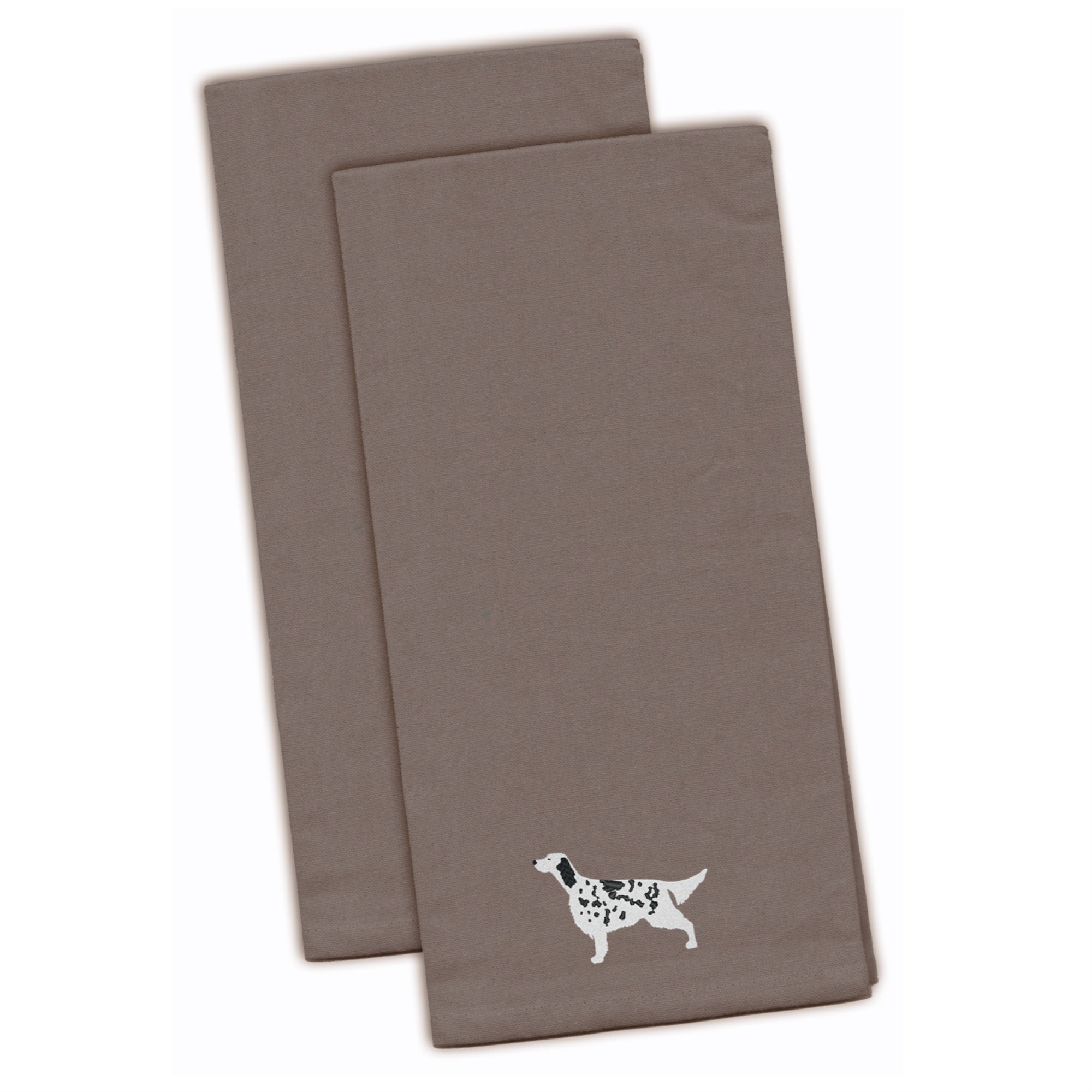 Caroline'S Treasures Bb3381Gytwe English Setter Gray Embroidered Kitchen Towel (Set Of 2), 28 X 19, Multicolor