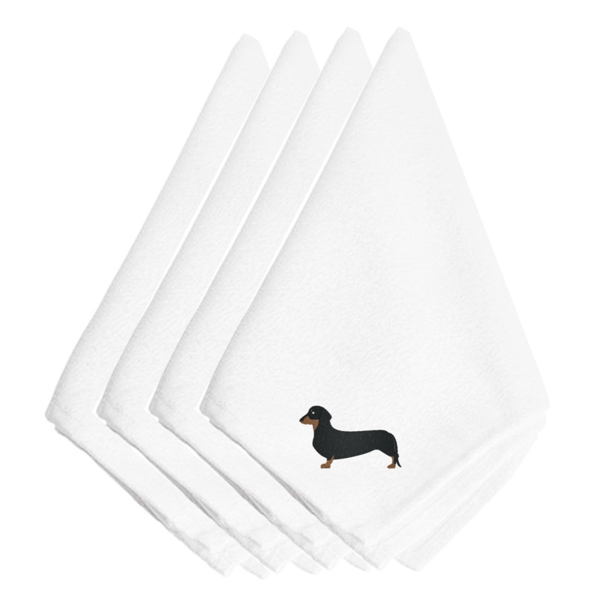 Caroline'S Treasures Bb3382Npke Dachshund Embroidered Napkins (Set Of 4), 20, Multicolor