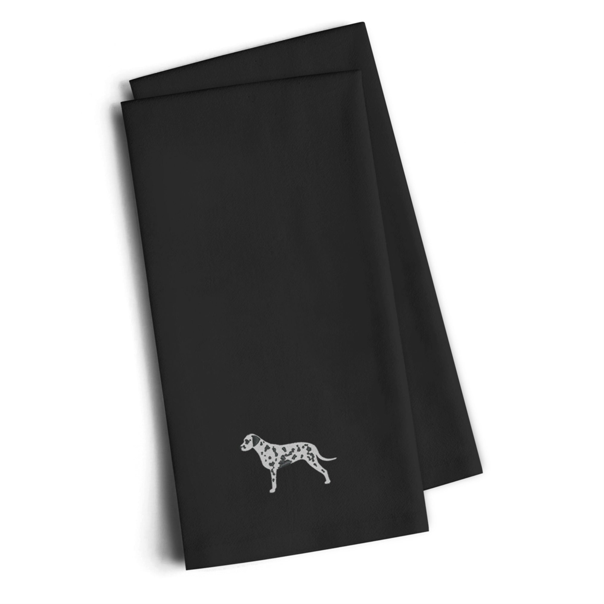 Caroline'S Treasures Bb3383Bktwe Dalmatian Black Embroidered Kitchen Towel (Set Of 2), 28 H X 19 W, Multicolor