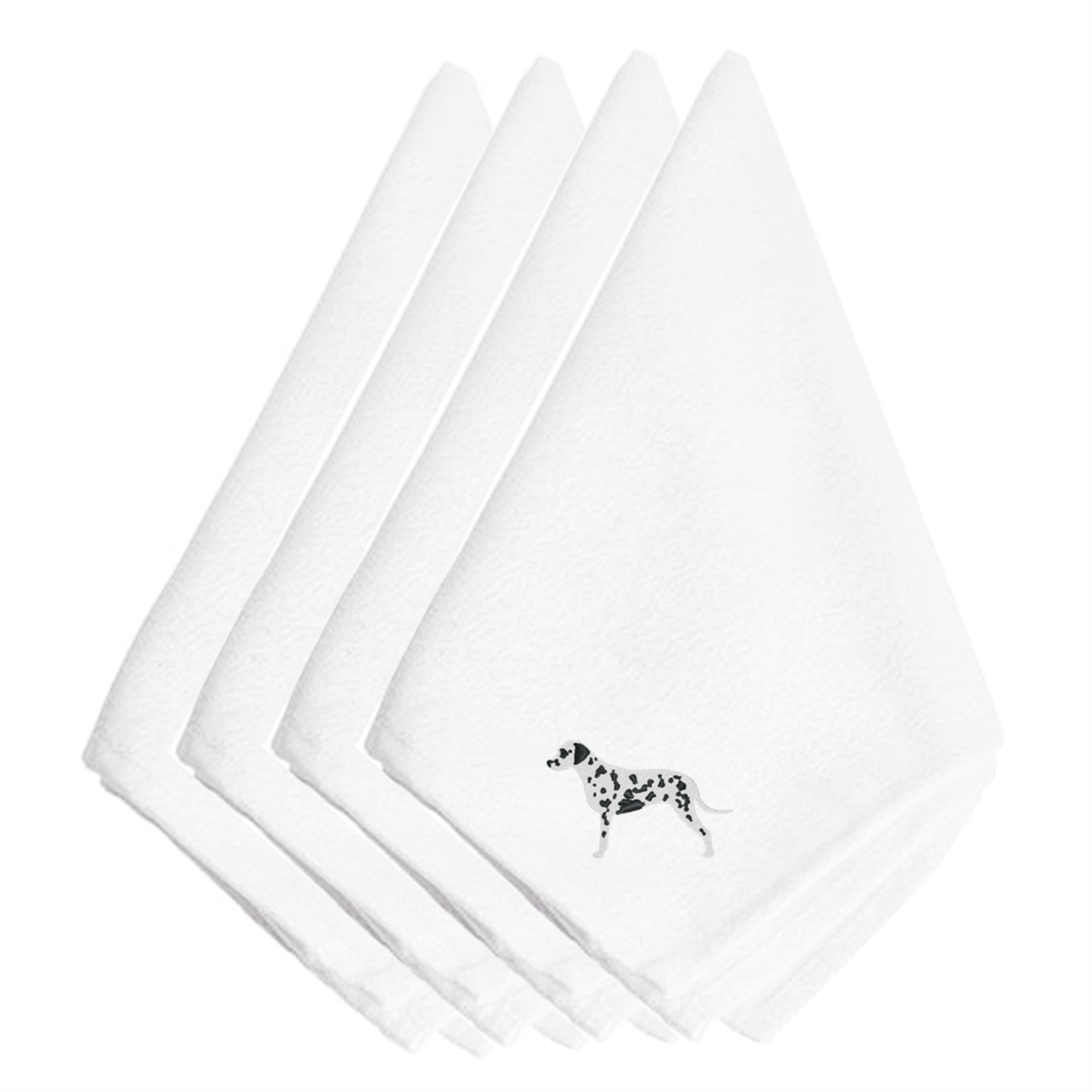 Caroline'S Treasures Bb3383Npke Dalmatian Embroidered Napkins (Set Of 4), 20, Multicolor
