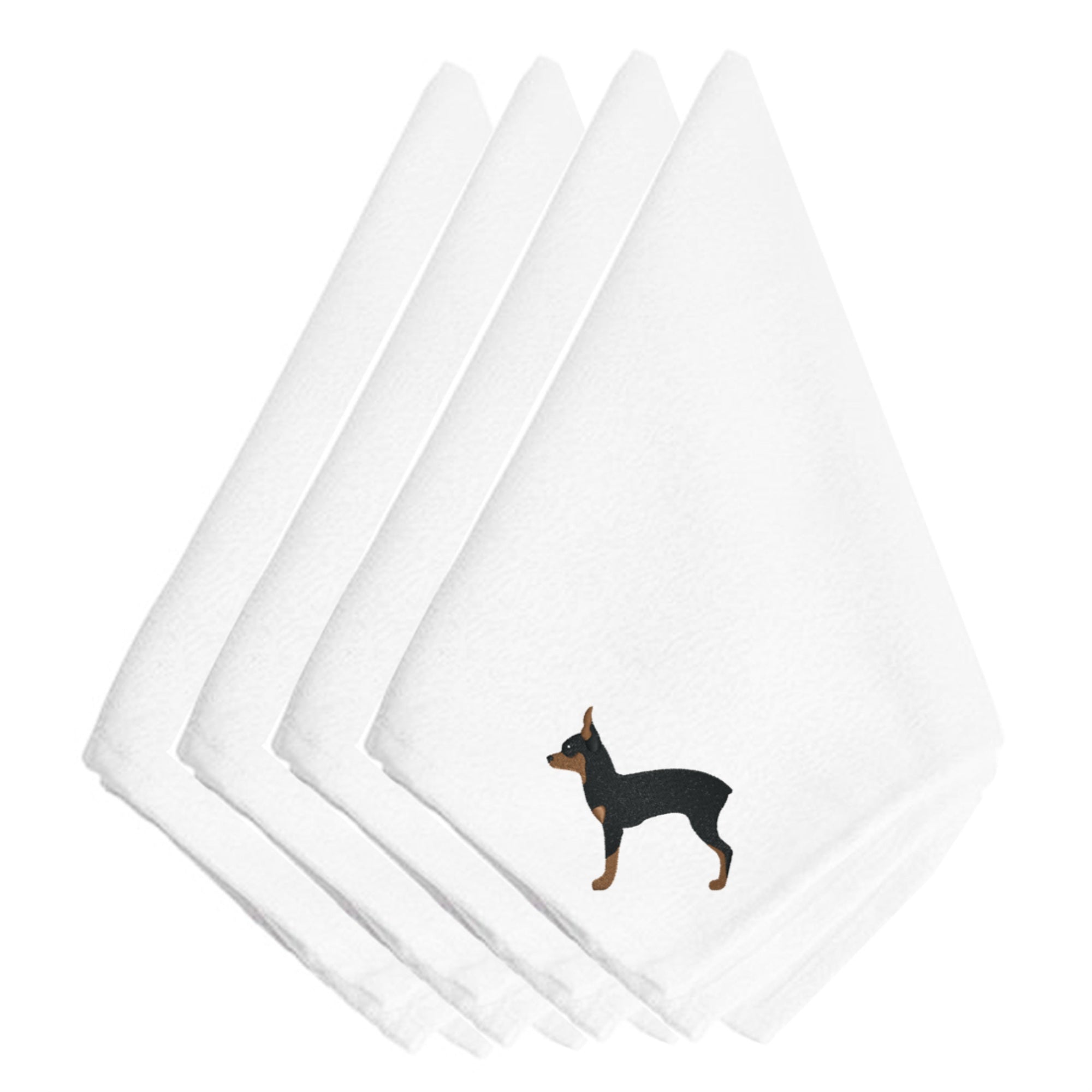Caroline'S Treasures Bb3387Npke Toy Fox Terrier Embroidered Napkins (Set Of 4), 20, Multicolor