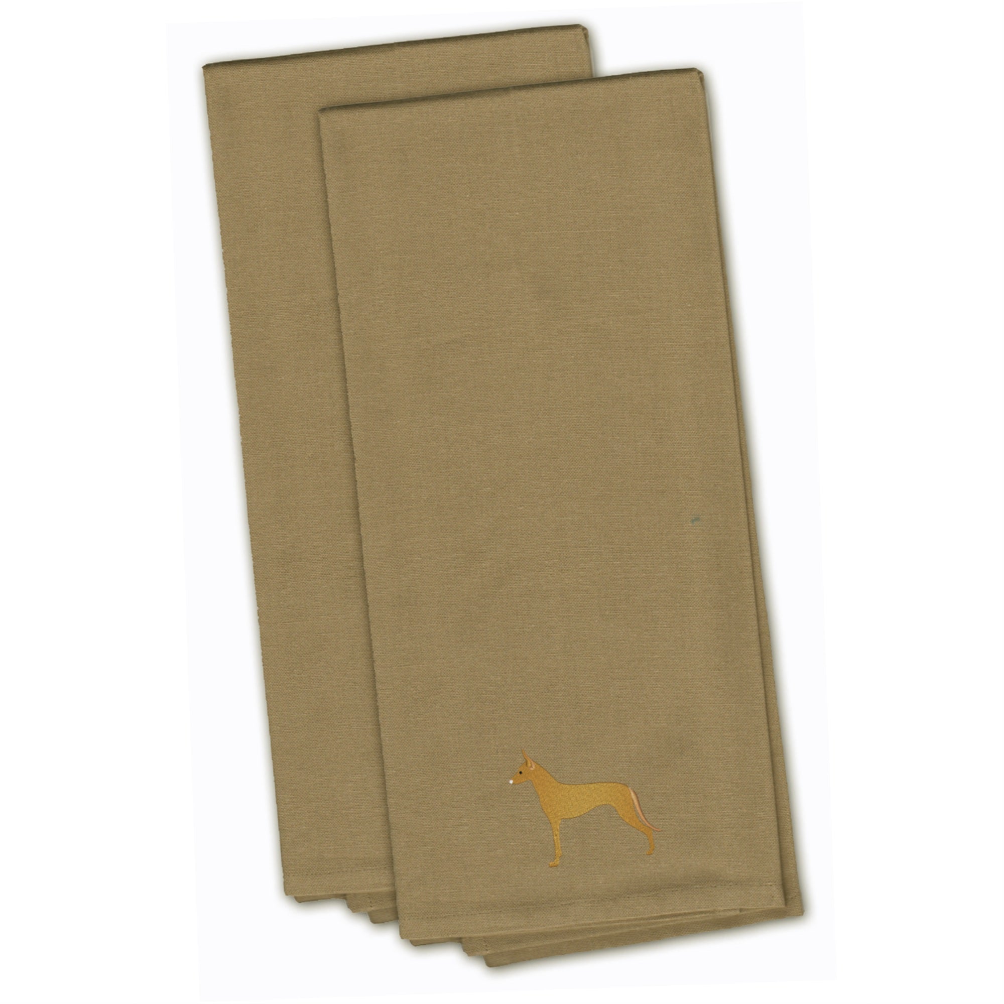 Caroline'S Treasures Bb3388Tntwe Pharaoh Hound Tan Embroidered Kitchen Towel (Set Of 2), 28 X 19, Multicolor