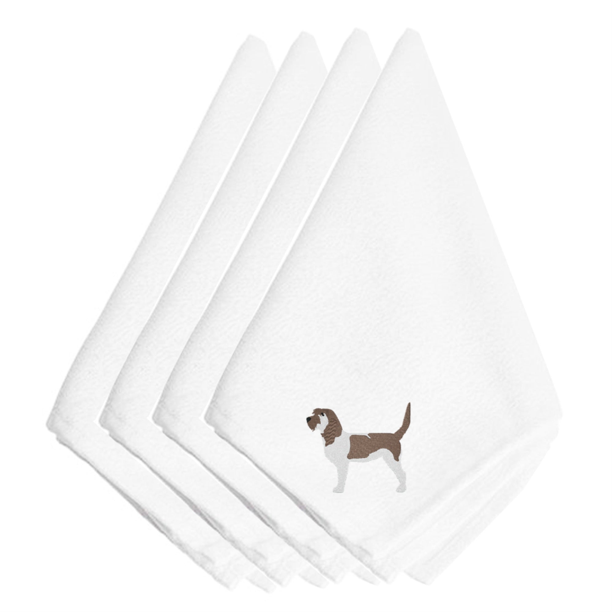 Caroline'S Treasures Bb3390Npke Grand Basset Griffon Vendeen Embroidered Napkins (Set Of 4), 20, Multicolor