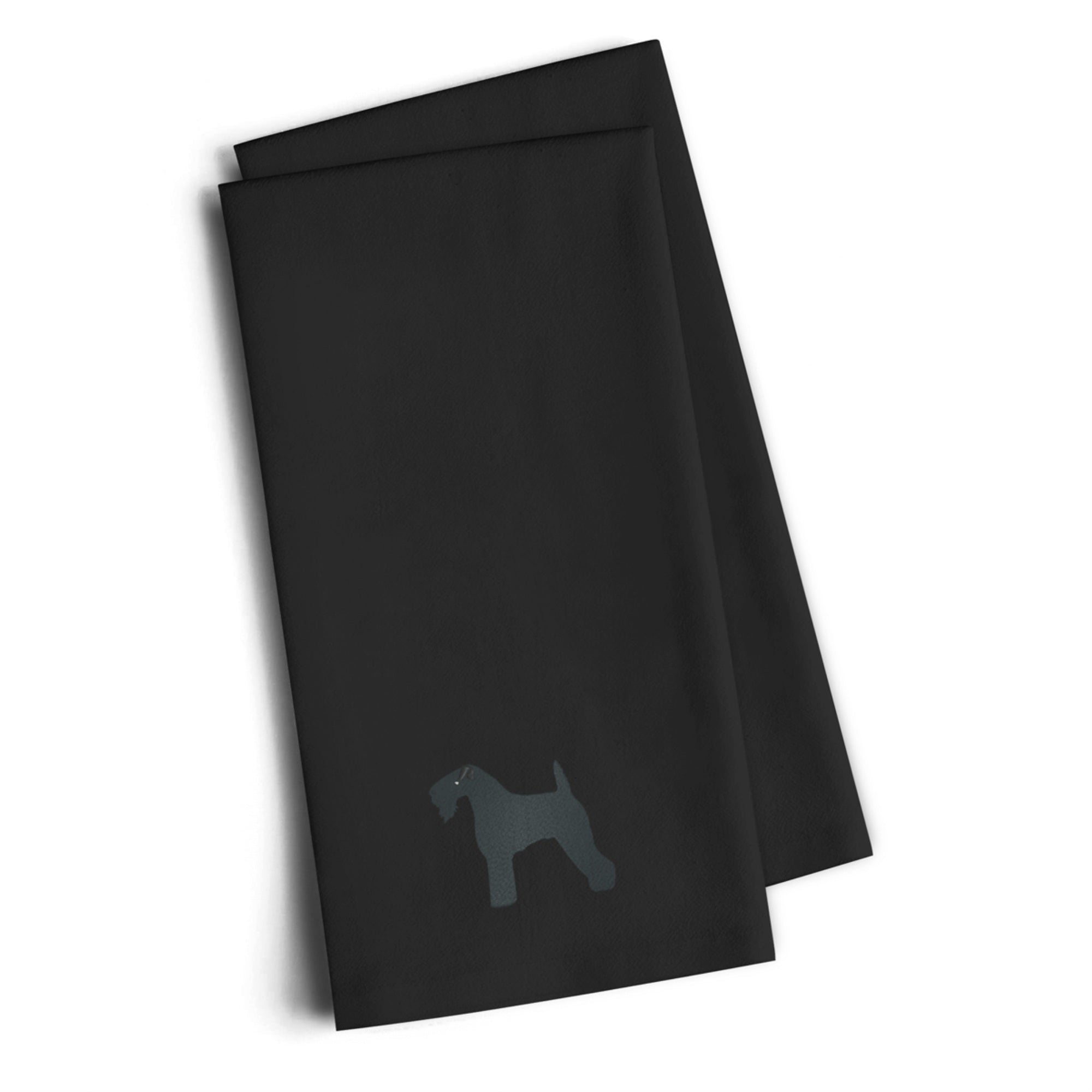 Caroline'S Treasures Bb3392Bktwe Kerry Blue Terrier Black Embroidered Kitchen Towel (Set Of 2), 28 H X 19 W, Multicolo