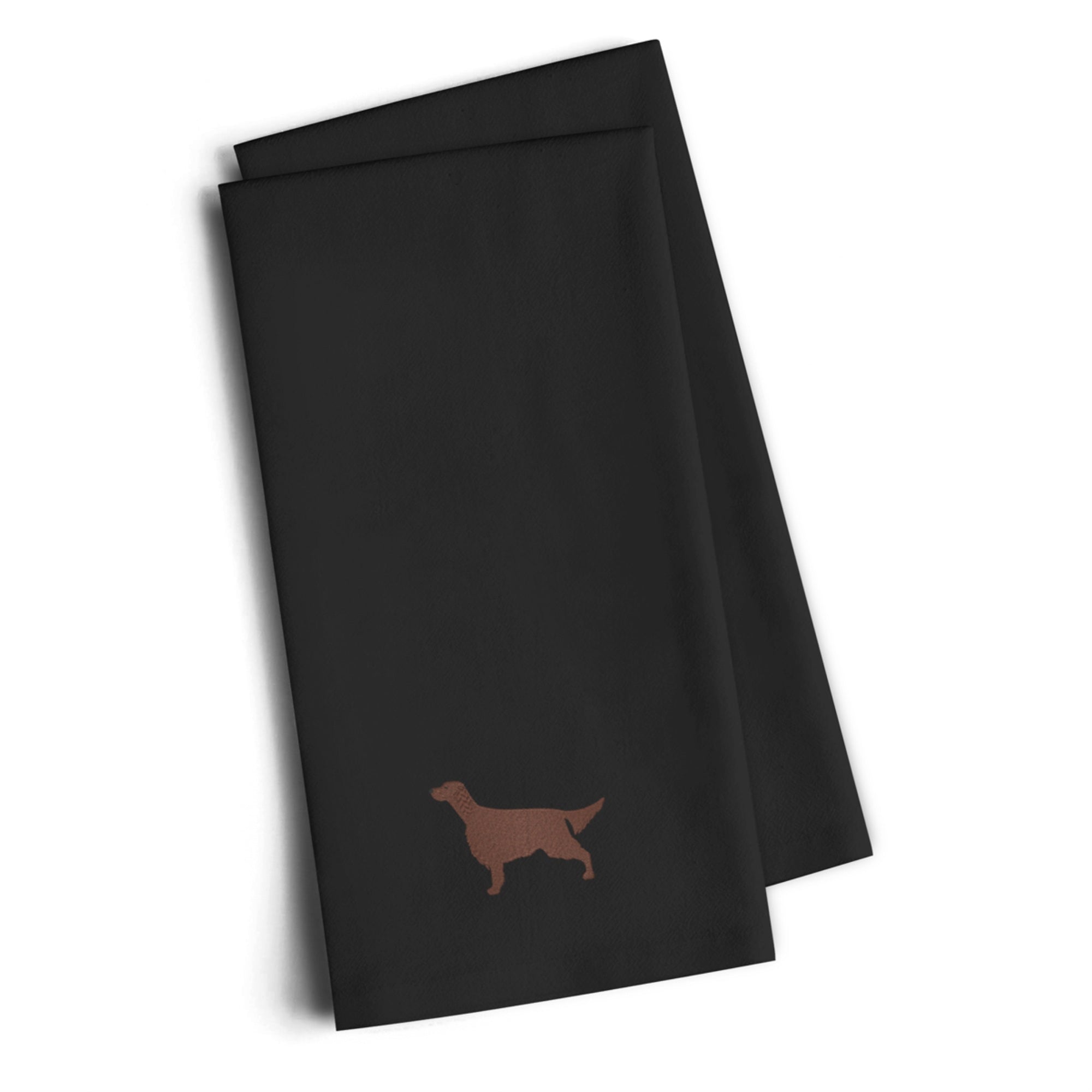 Caroline'S Treasures Bb3393Bktwe Irish Setter Black Embroidered Kitchen Towel (Set Of 2), 28 H X 19 W, Multicolor
