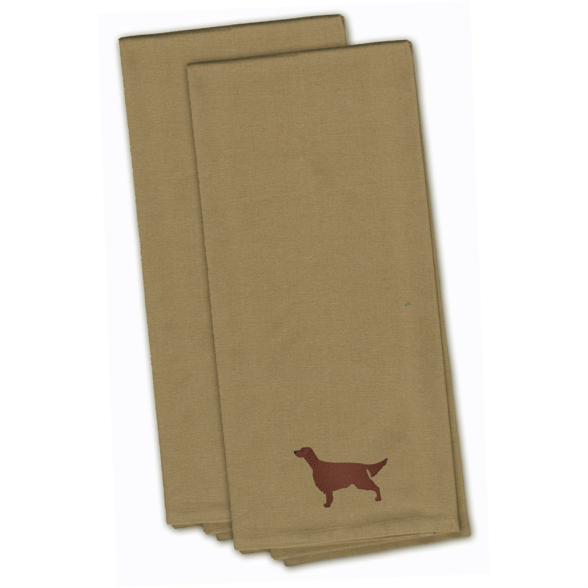 Caroline'S Treasures Bb3393Tntwe Irish Setter Tan Embroidered Kitchen Towel (Set Of 2), 28 X 19, Multicolor