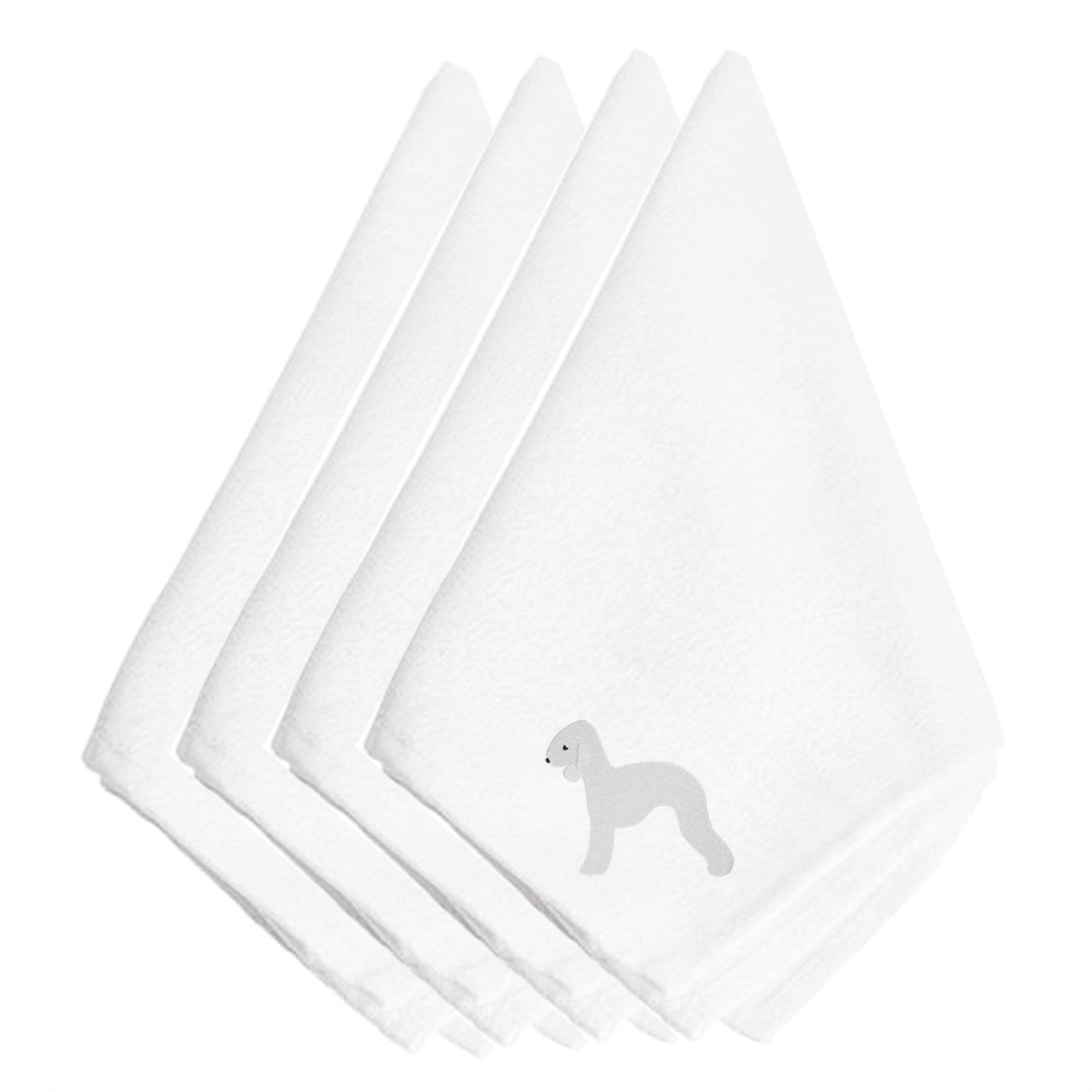 Caroline'S Treasures Bb3394Npke Bedlington Terrier Embroidered Napkins (Set Of 4), 20, Multicolor