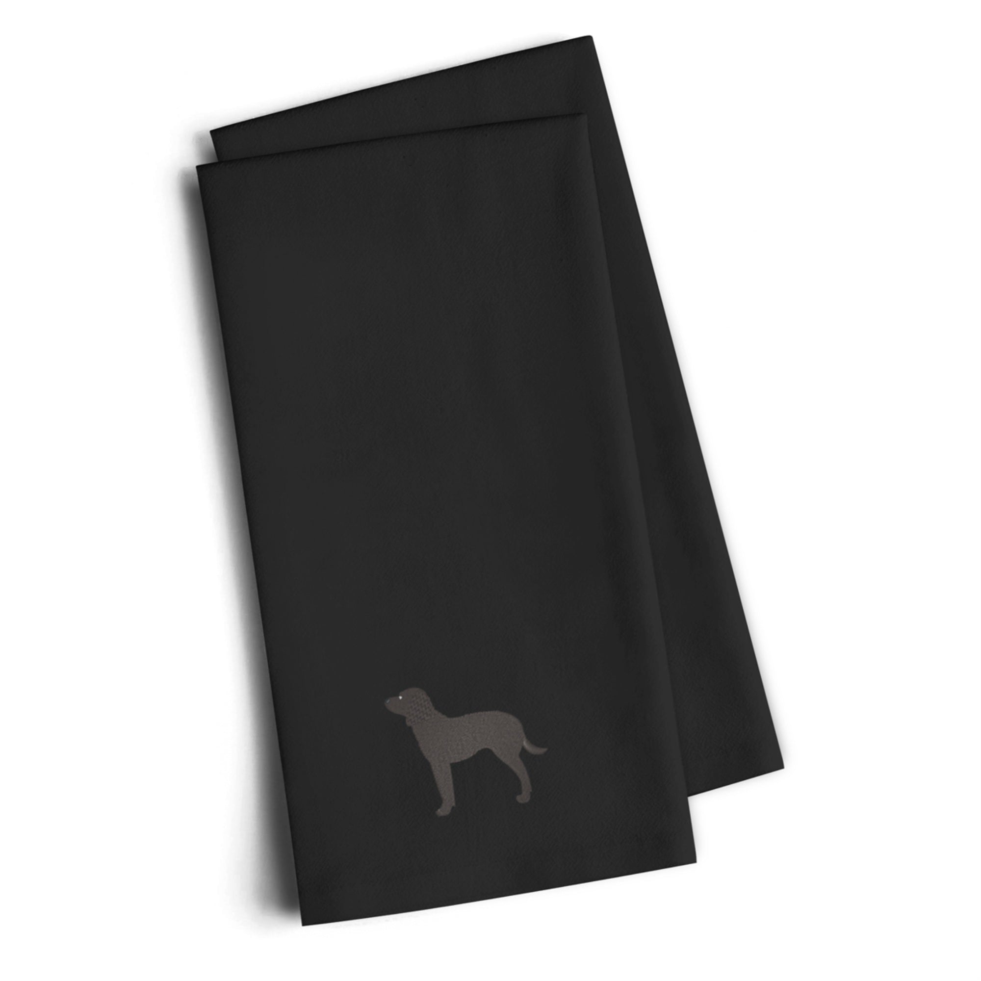 Caroline'S Treasures Bb3401Bktwe American Water Spaniel Black Embroidered Kitchen Towel (Set Of 2), 28 H X 19 W, Multi
