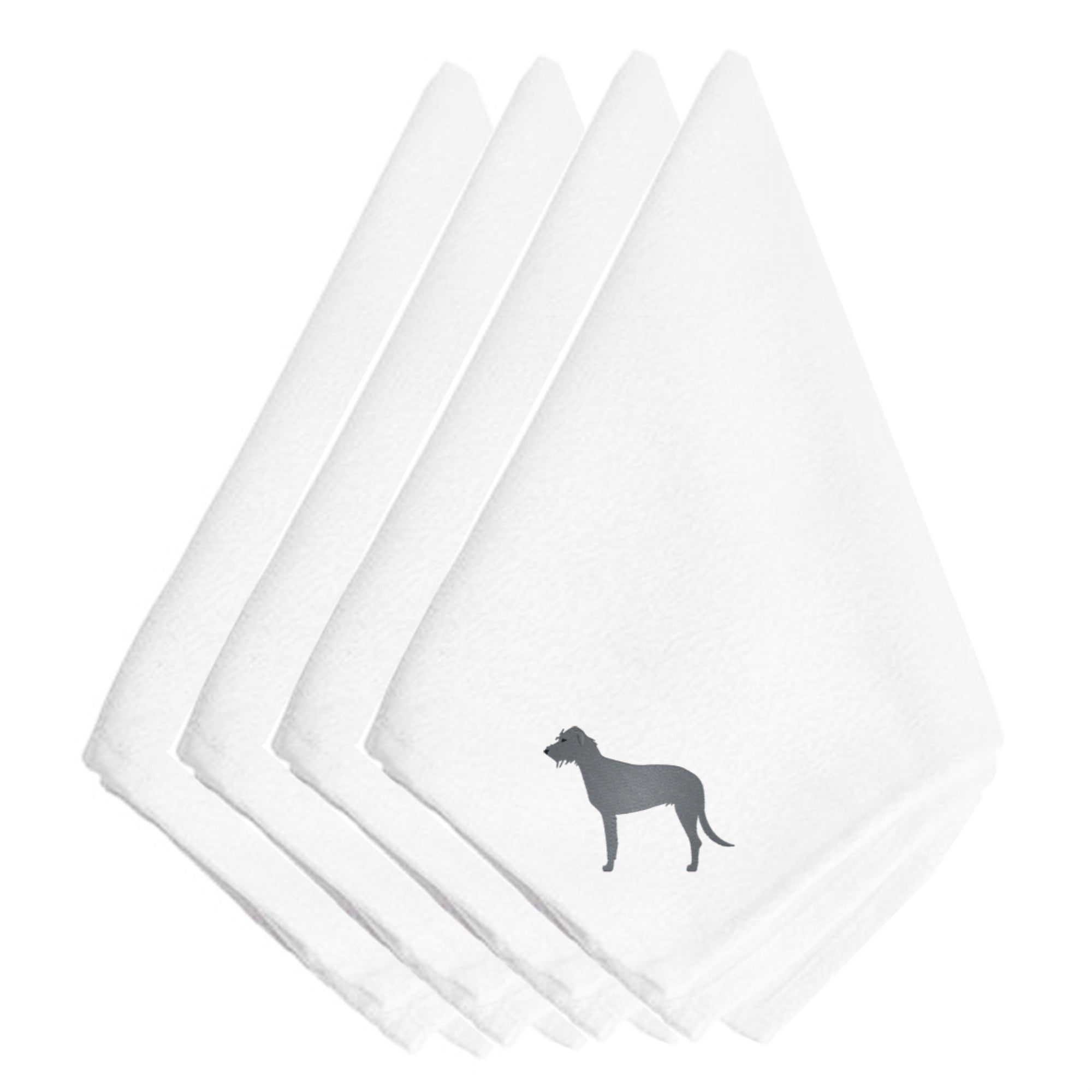 Caroline'S Treasures Bb3403Npke Irish Wolfhound Embroidered Napkins (Set Of 4), 20, Multicolor