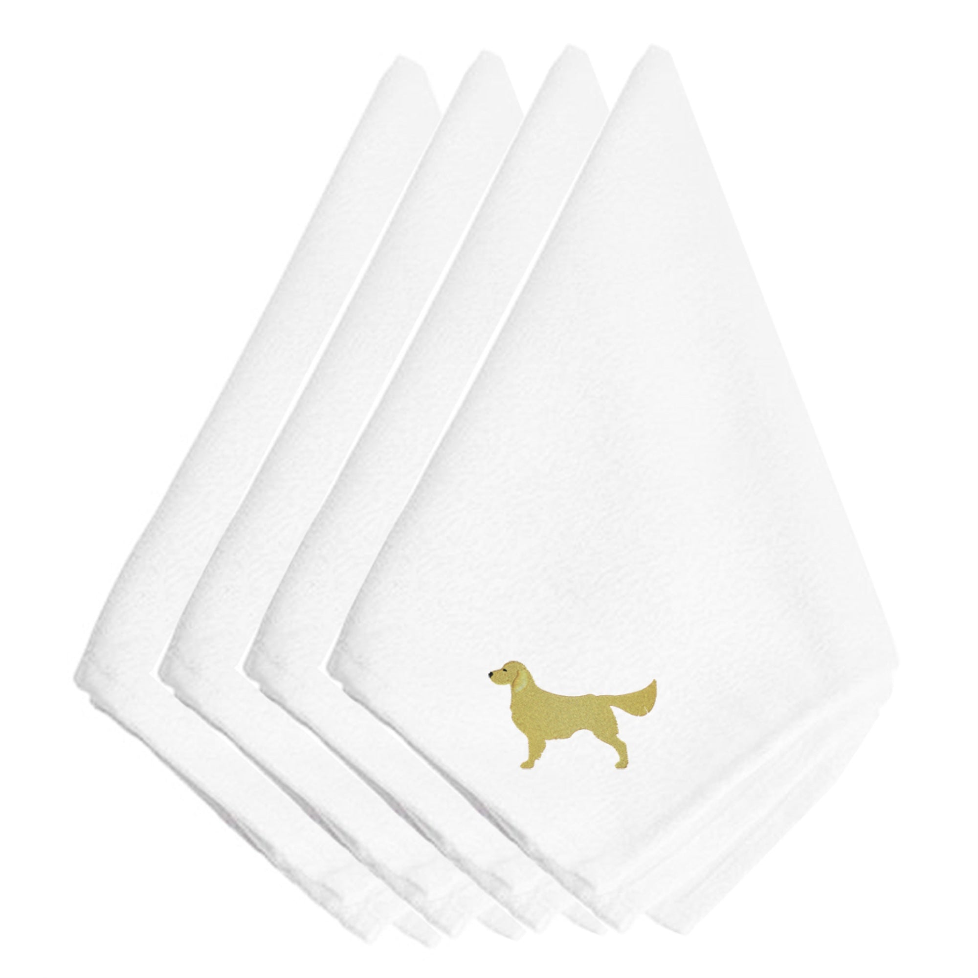 Caroline'S Treasures Bb3404Npke Golden Retriever Embroidered Napkins (Set Of 4), 20, Multicolor