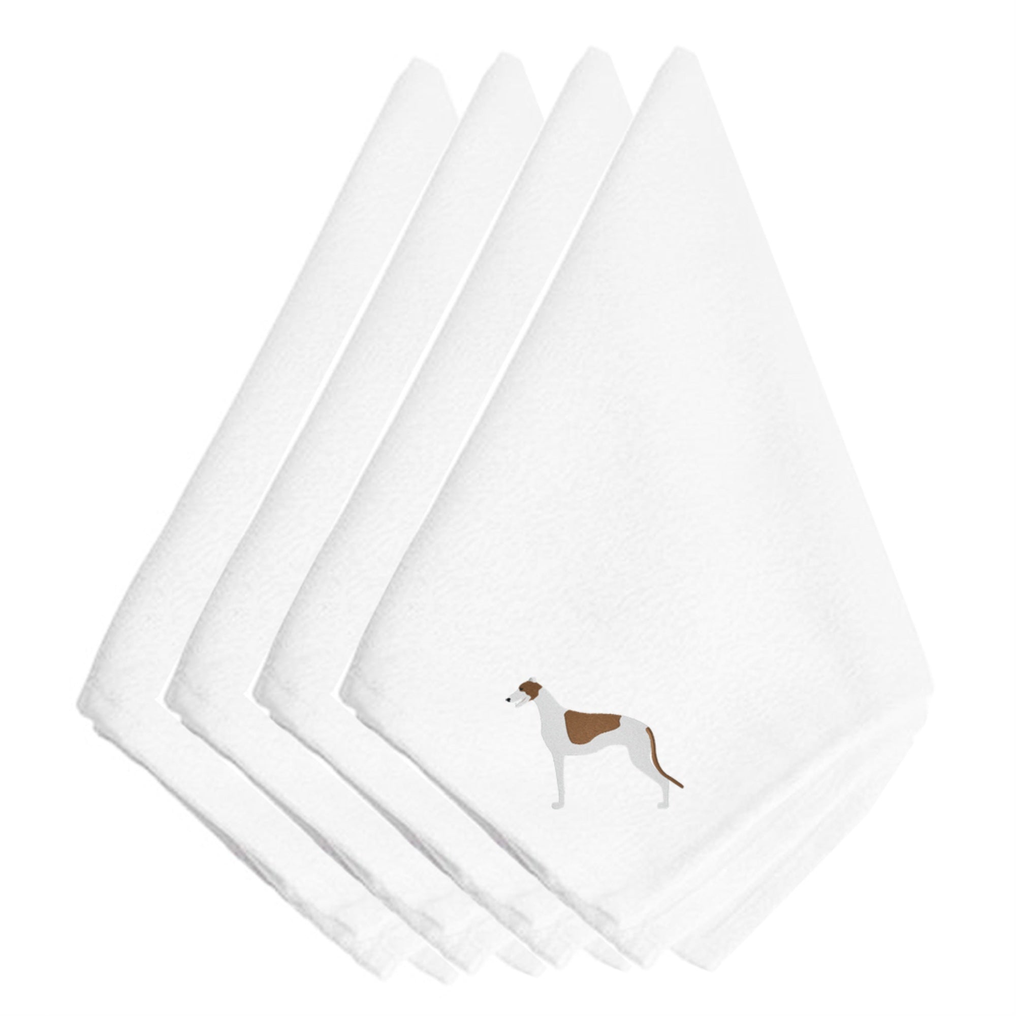 Caroline'S Treasures Bb3405Npke Greyhound Embroidered Napkins (Set Of 4), 20, Multicolor