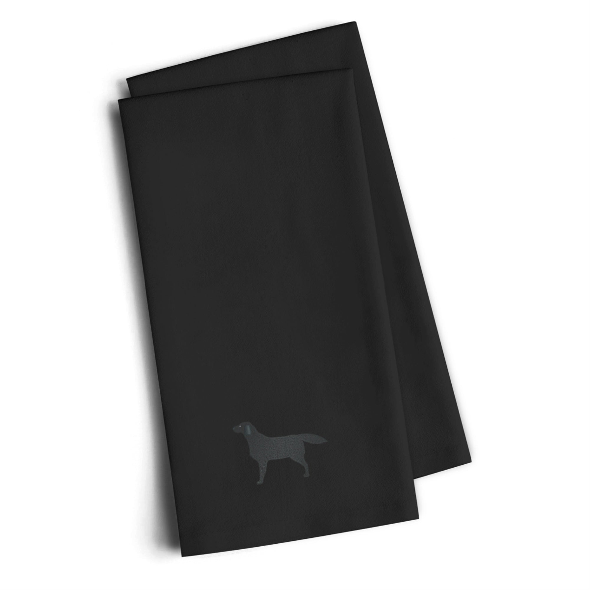 Caroline'S Treasures Bb3408Bktwe Black Labrador Retriever Black Embroidered Kitchen Towel (Set Of 2), 28 H X 19 W, Mul