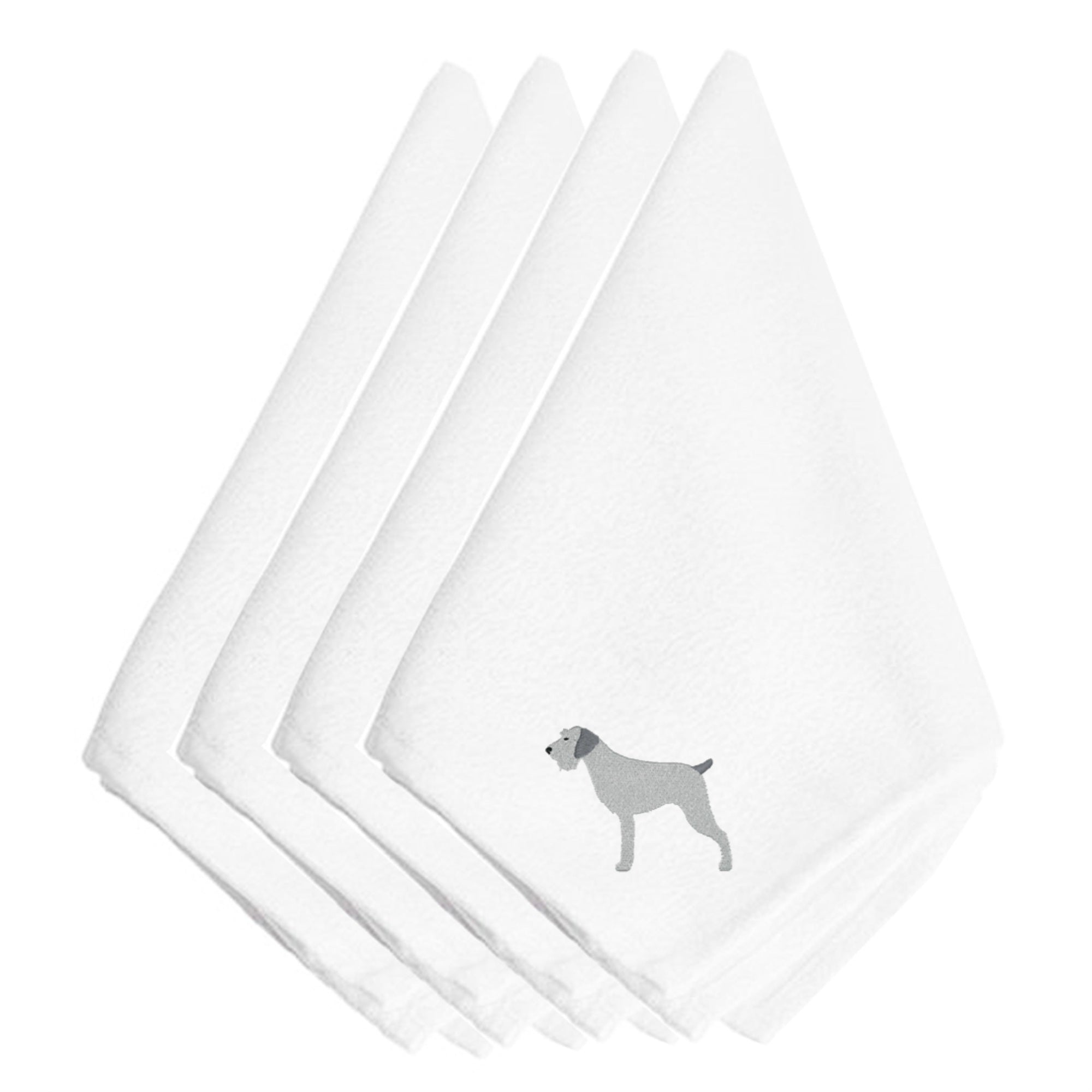 Caroline'S Treasures Bb3411Npke German Wirehaired Pointer Embroidered Napkins (Set Of 4), 20, Multicolor