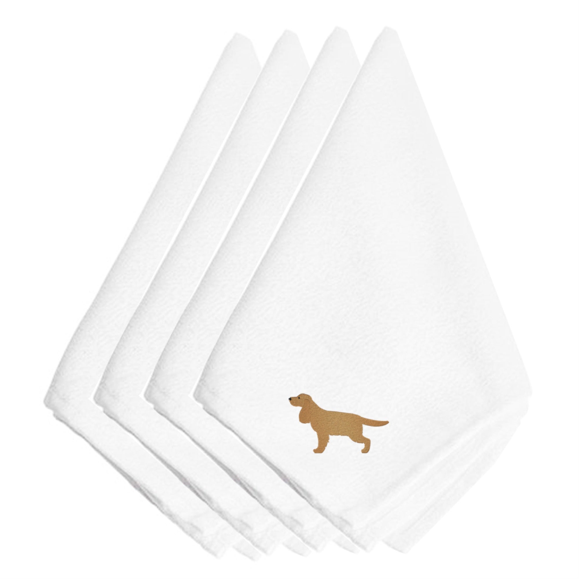 Caroline'S Treasures Bb3412Npke English Cocker Spaniel Embroidered Napkins (Set Of 4), 20, Multicolor