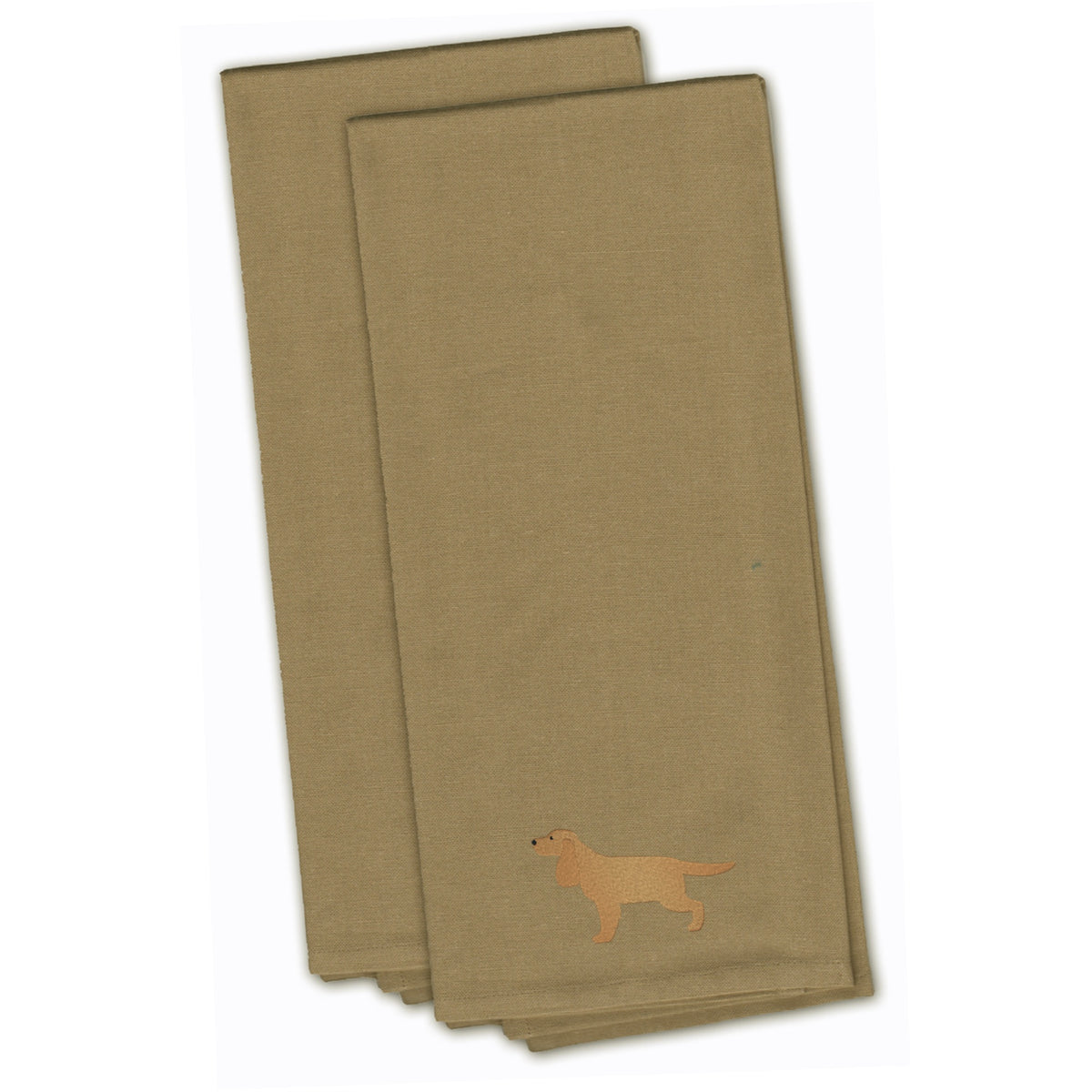 Caroline'S Treasures Bb3412Tntwe English Cocker Spaniel Tan Embroidered Kitchen Towel (Set Of 2), 28 X 19, Multicolor,