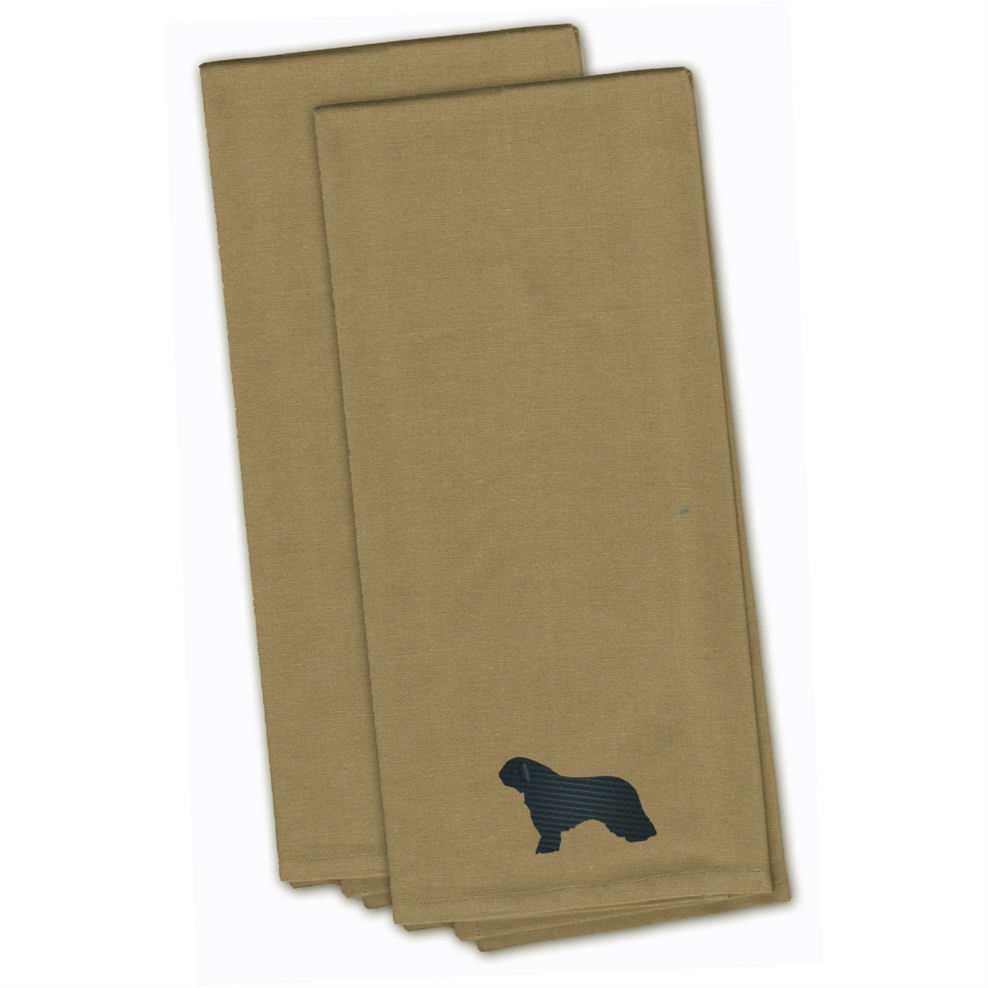 Caroline'S Treasures Bb3415Tntwe Spanish Water Dog Tan Embroidered Kitchen Towel (Set Of 2), 28 X 19, Multicolor