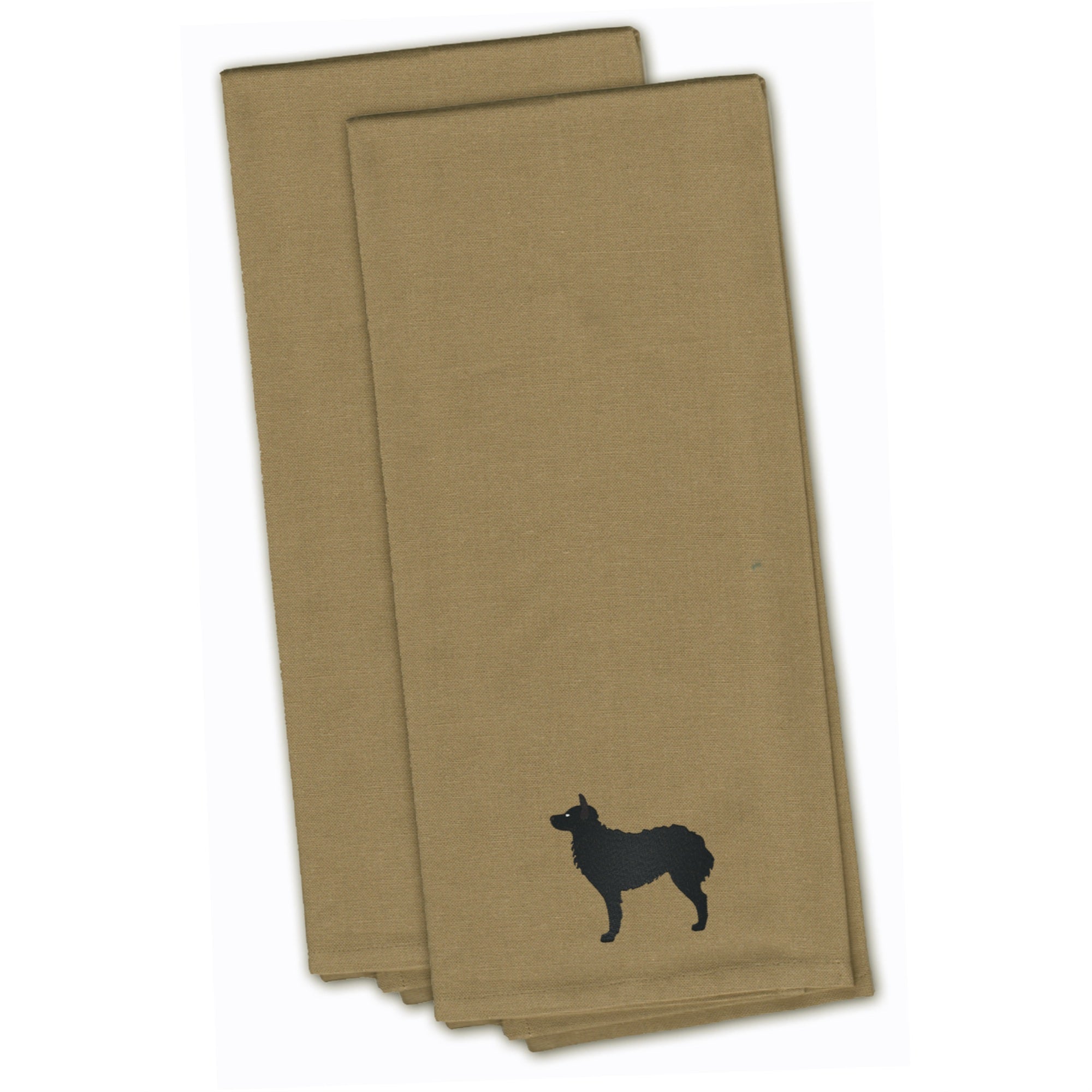 Caroline'S Treasures Bb3421Tntwe Croatian Sheepdog Tan Embroidered Kitchen Towel (Set Of 2), 28 X 19, Multicolor