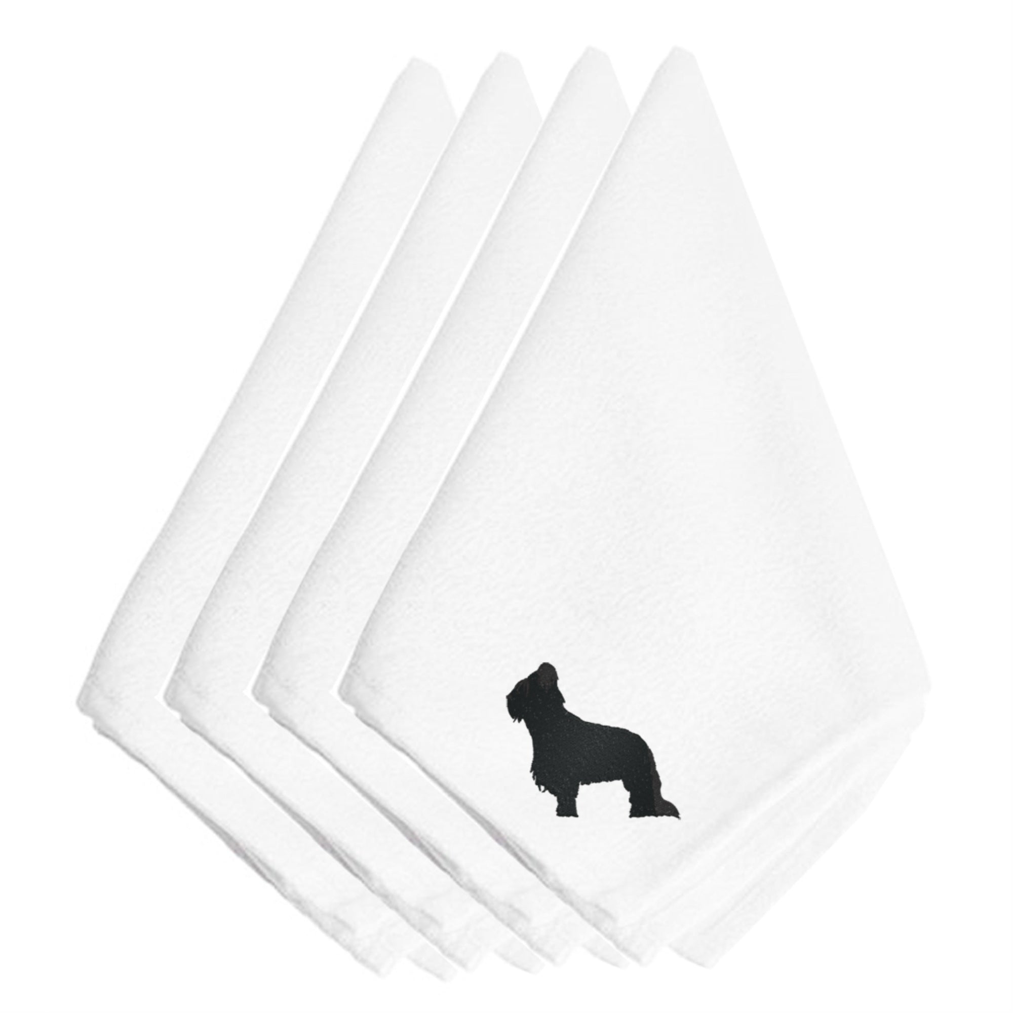 Caroline'S Treasures Bb3426Npke Briard Embroidered Napkins (Set Of 4), 20, Multicolor