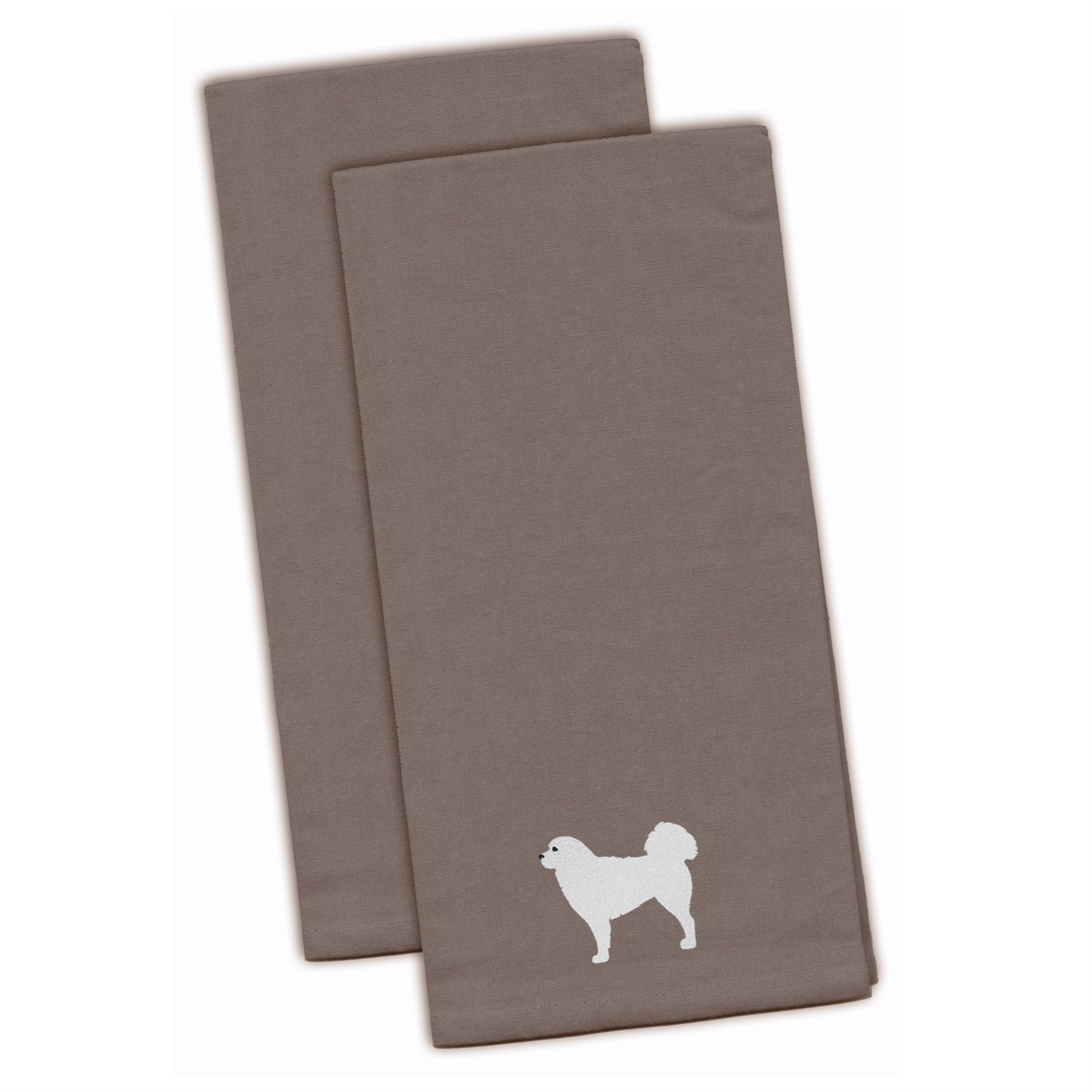 Caroline'S Treasures Bb3427Gytwe Polish Tatra Sheepdog Gray Embroidered Kitchen Towel (Set Of 2), 28 X 19, Multicolor,