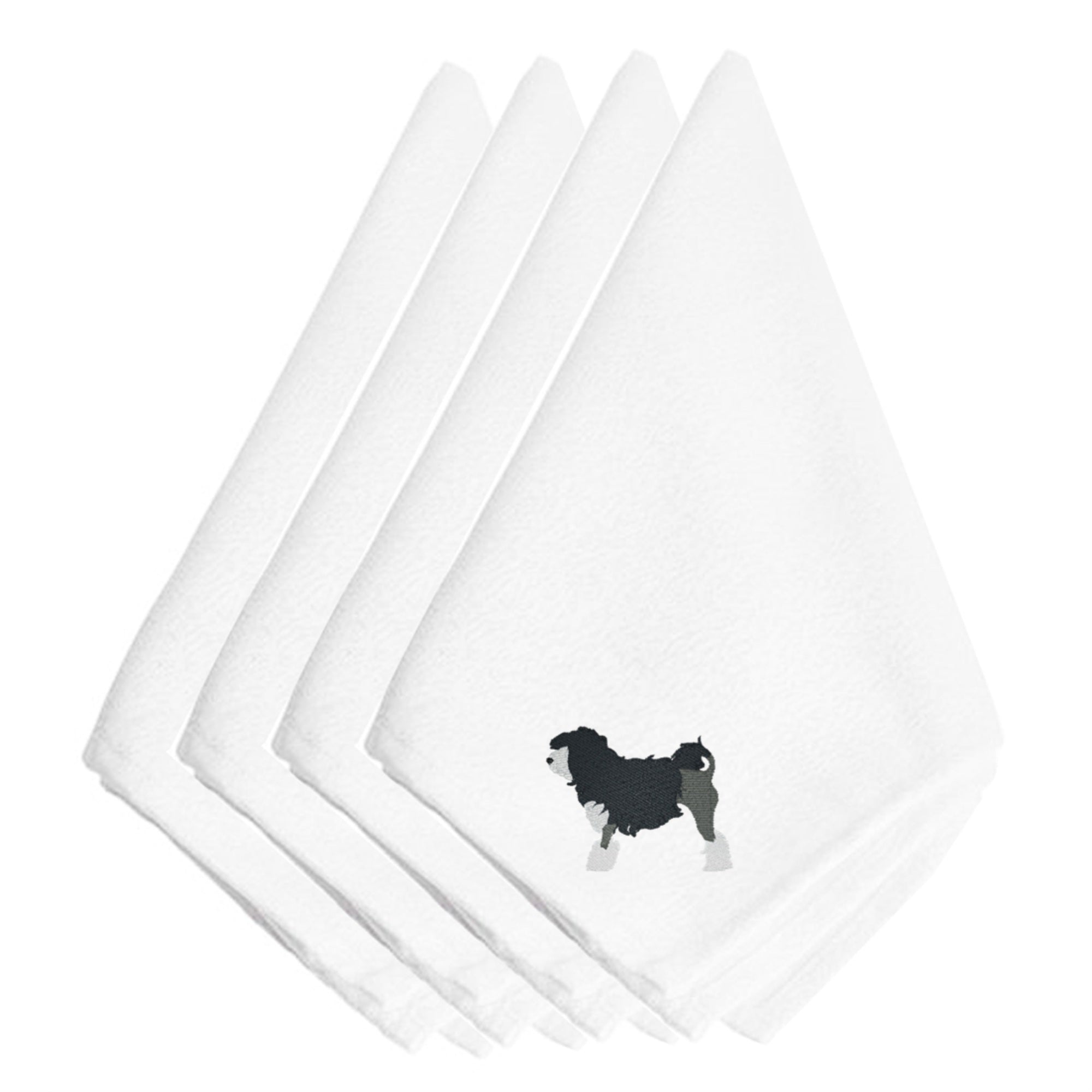 Caroline'S Treasures Bb3435Npke Lowchen Embroidered Napkins (Set Of 4), 20, Multicolor